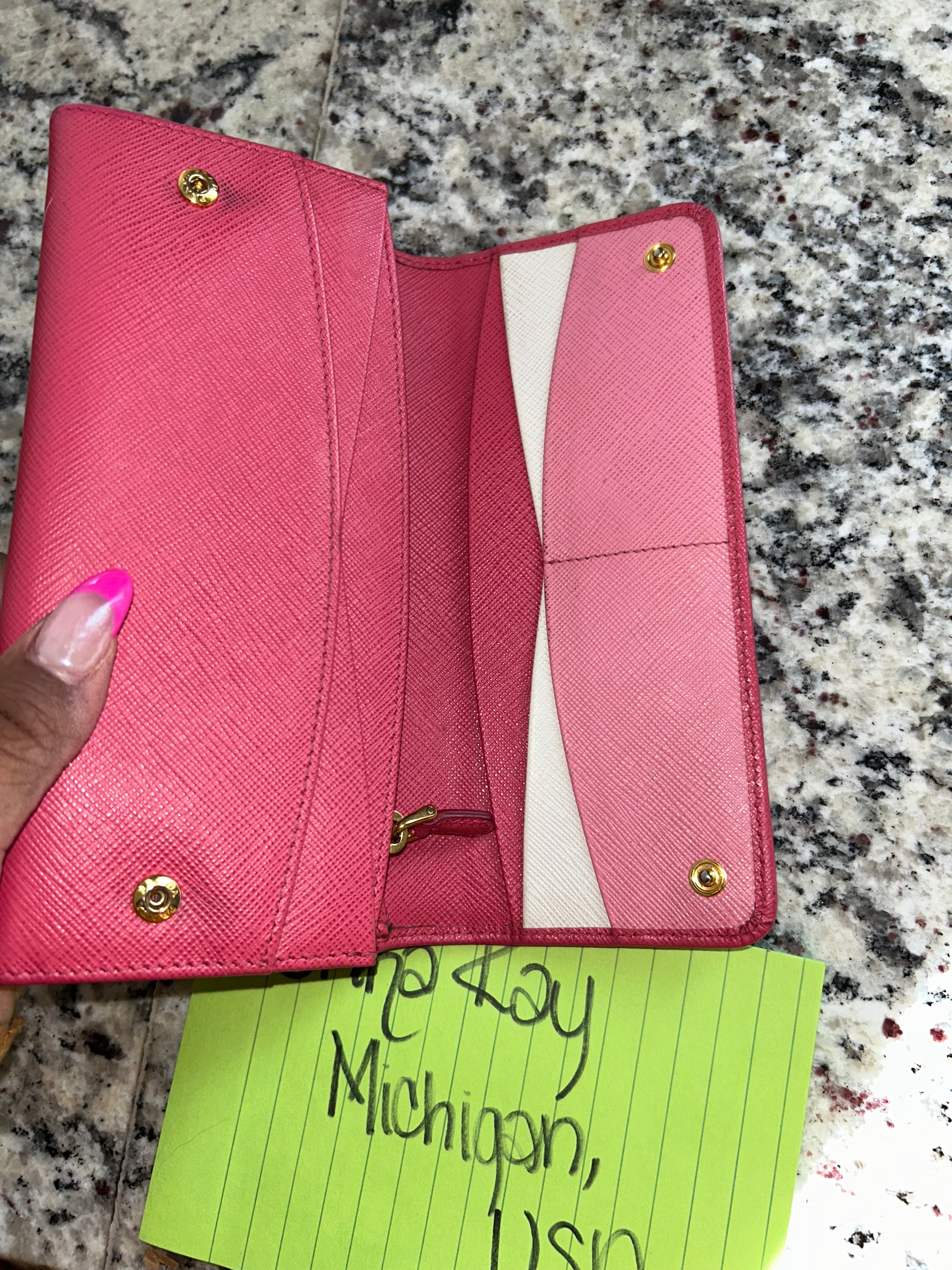Prada Pink Long Wallet