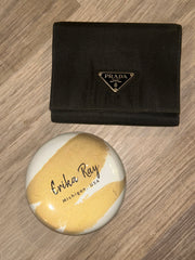 Prada Nylon Black Trifold Wallet