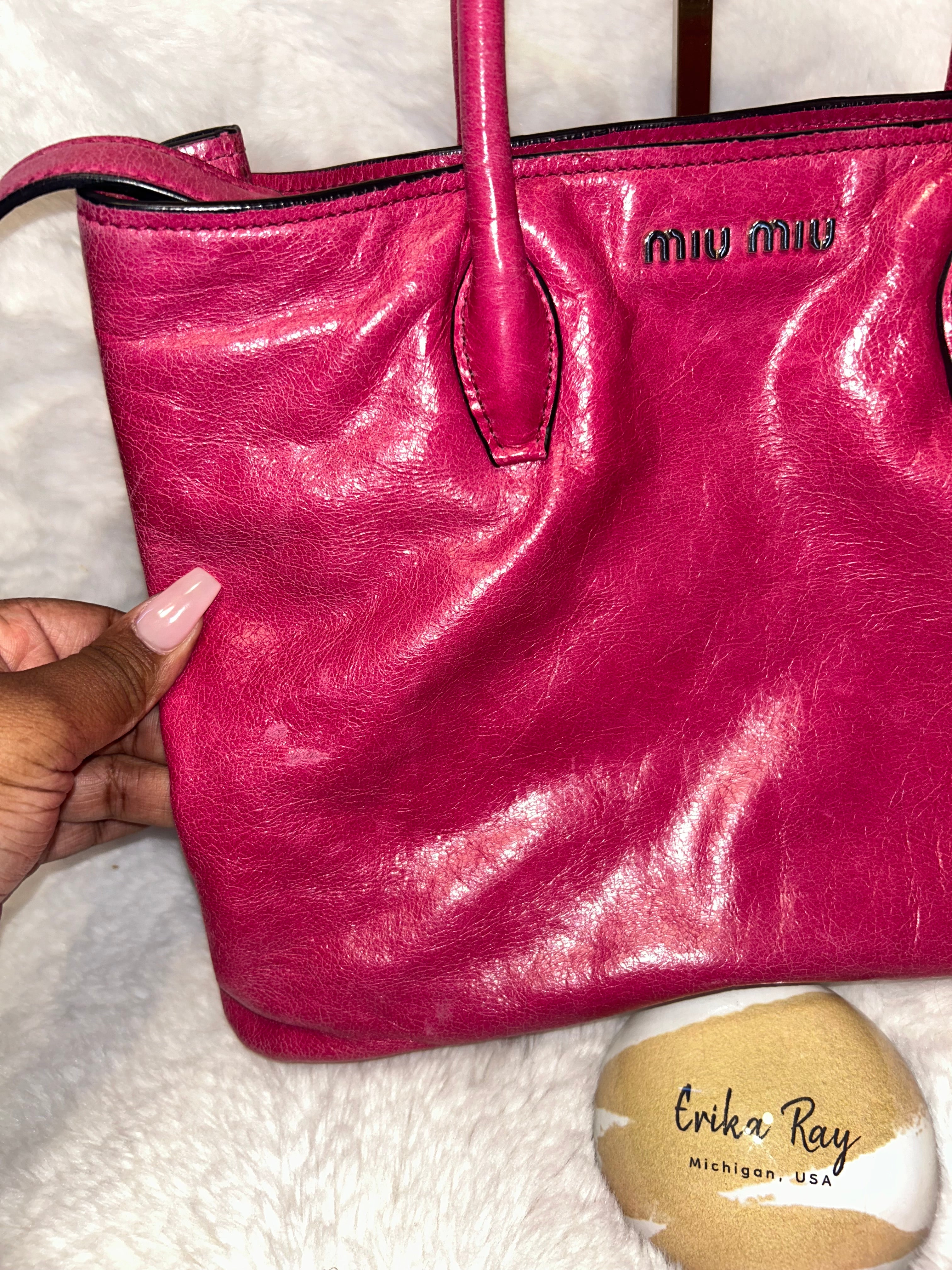 Miu Miu Pink Leather 2-Way Tote