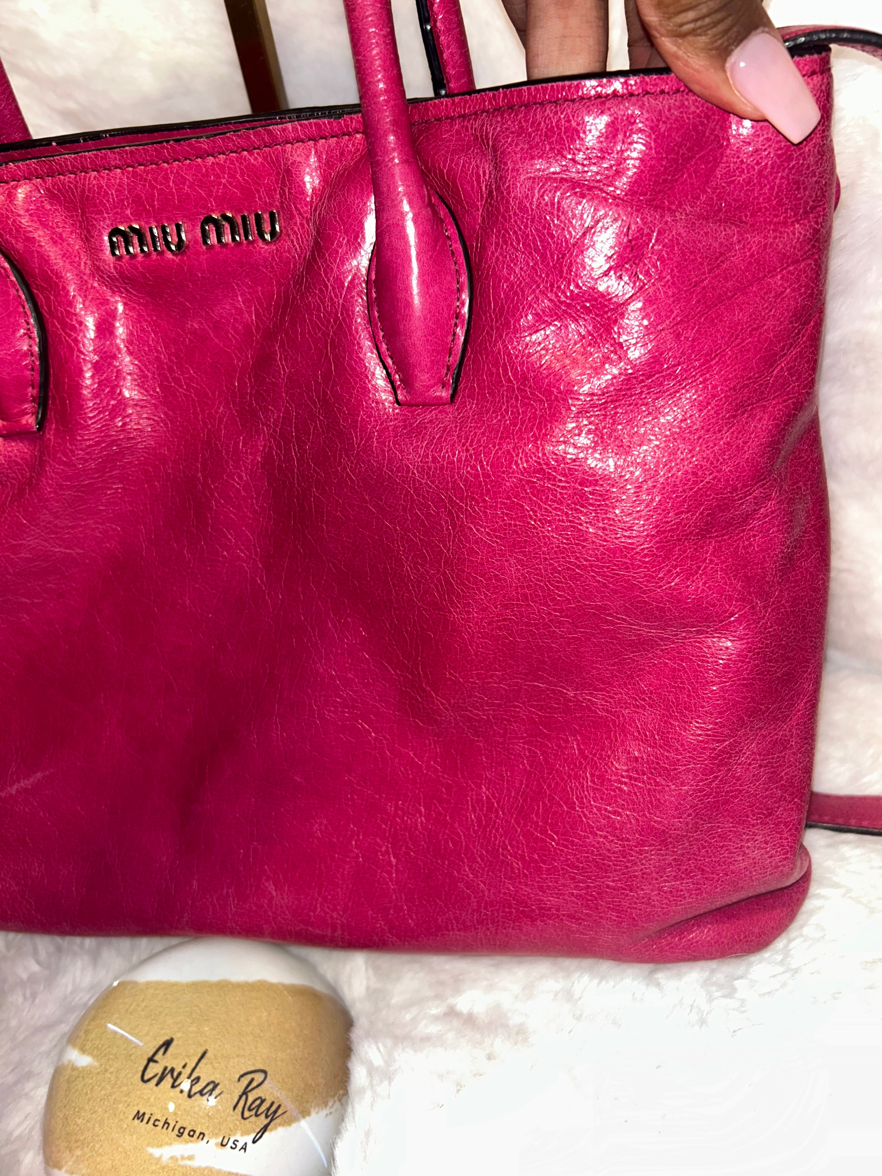 Miu Miu Pink Leather 2-Way Tote