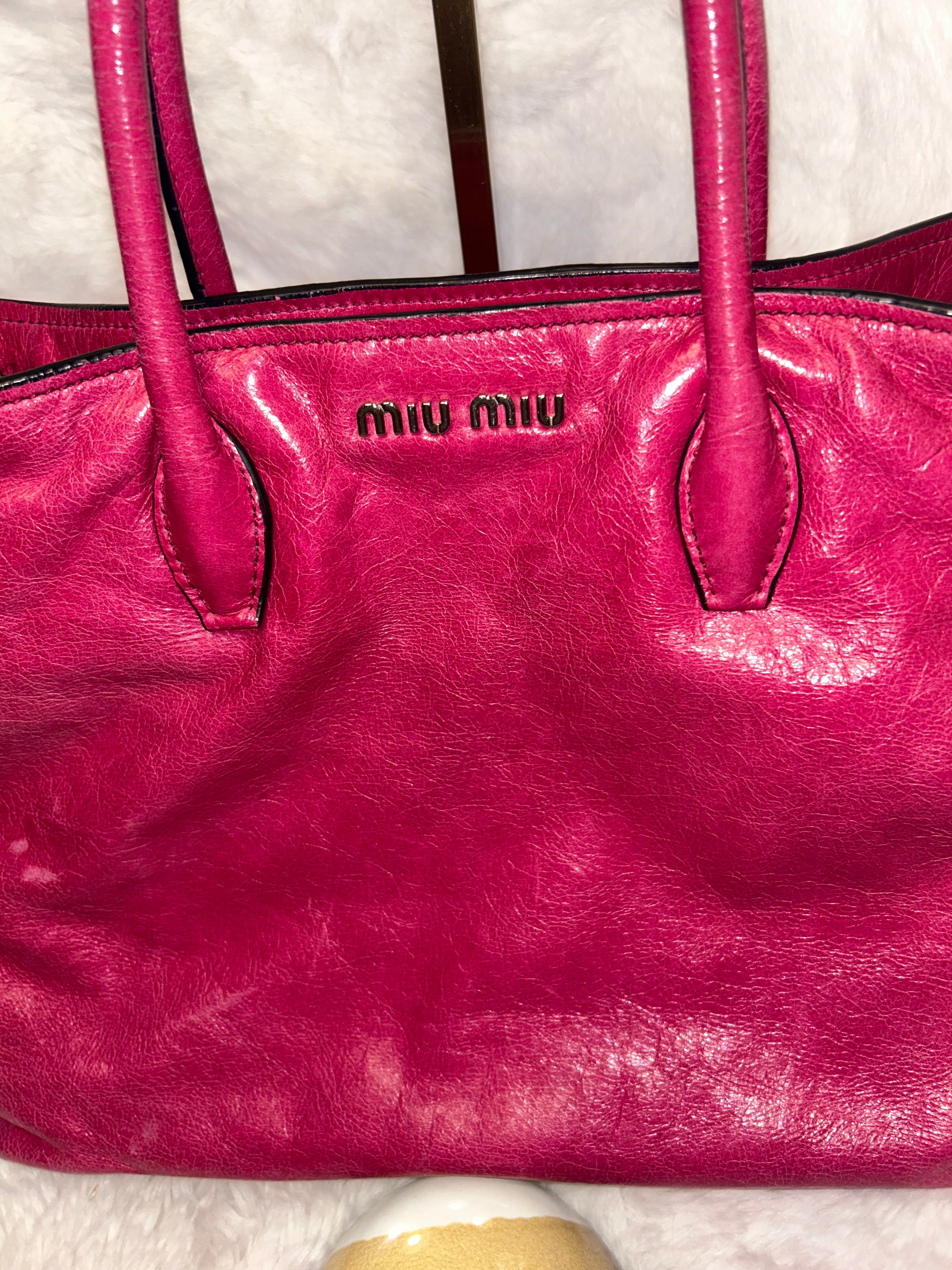Miu Miu Pink Leather 2-Way Tote