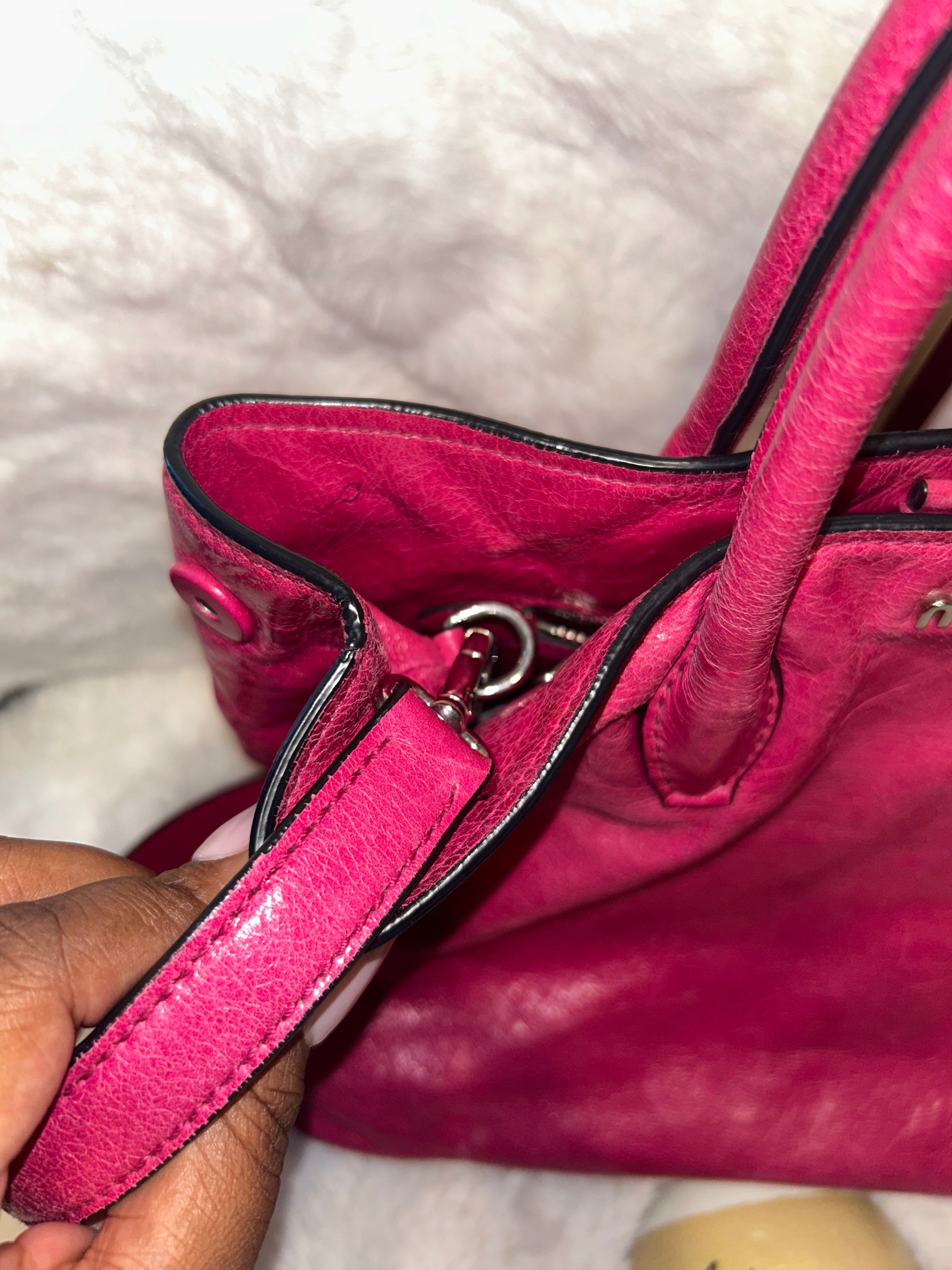 Miu Miu Pink Leather 2-Way Tote