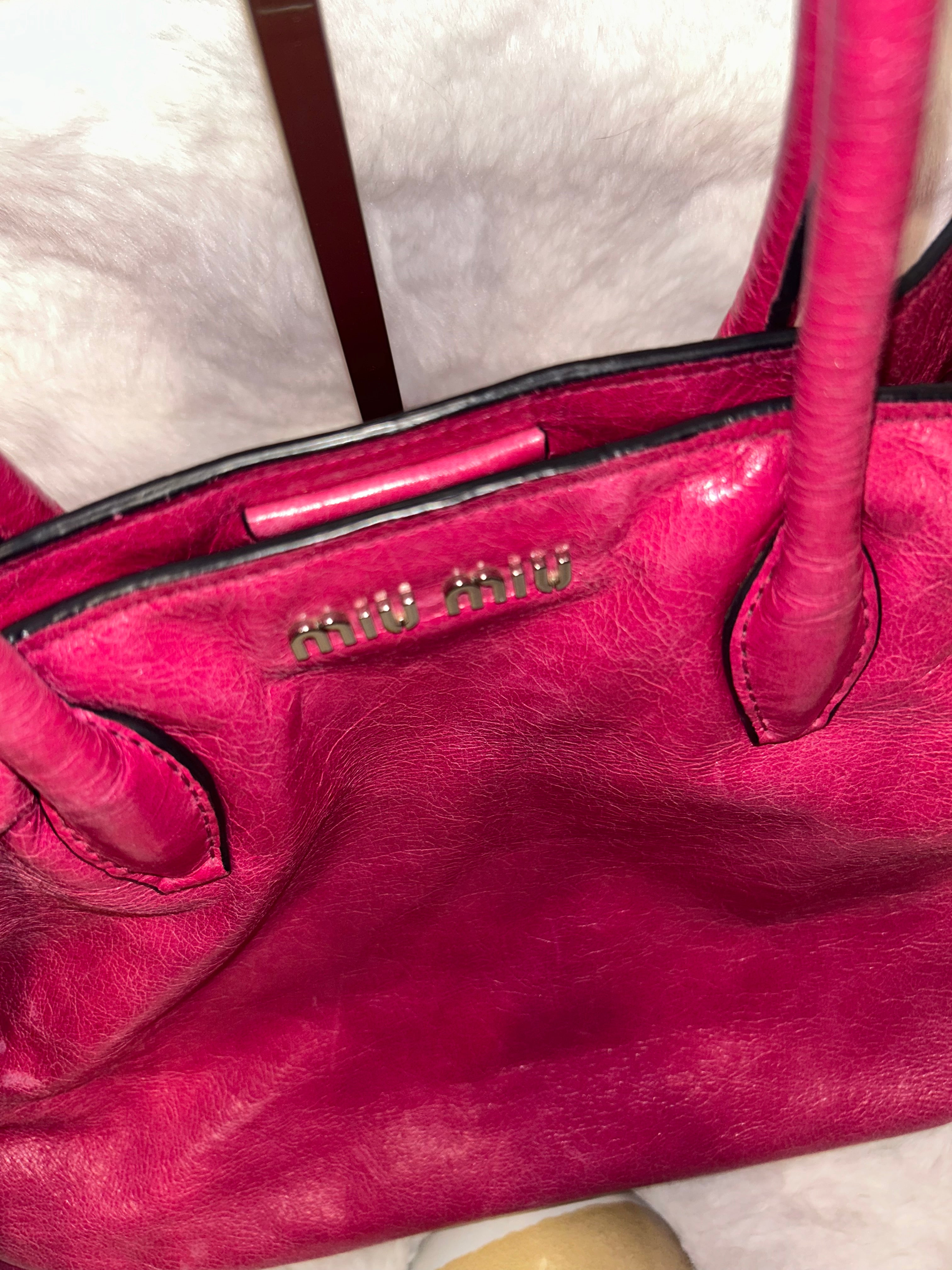 Miu Miu Pink Leather 2-Way Tote