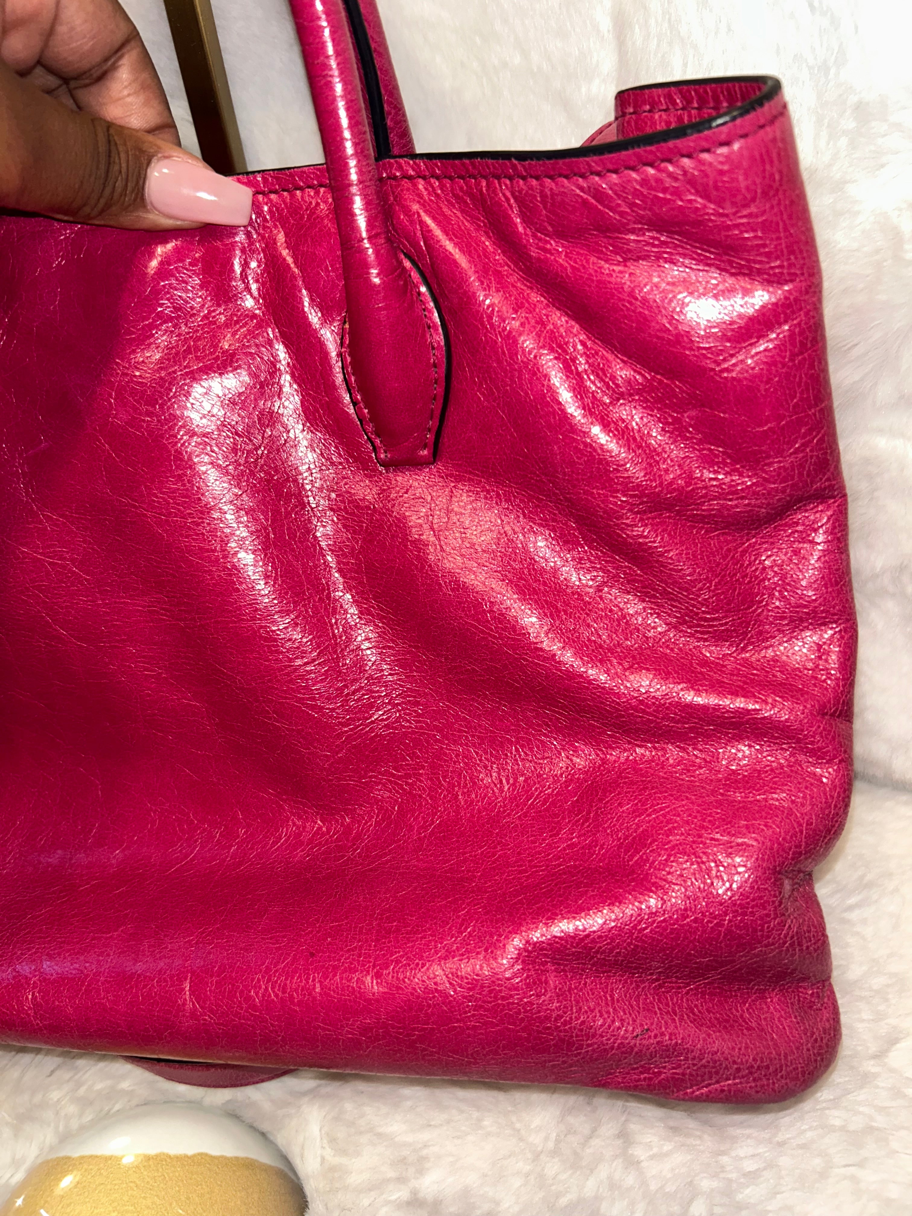 Miu Miu Pink Leather 2-Way Tote