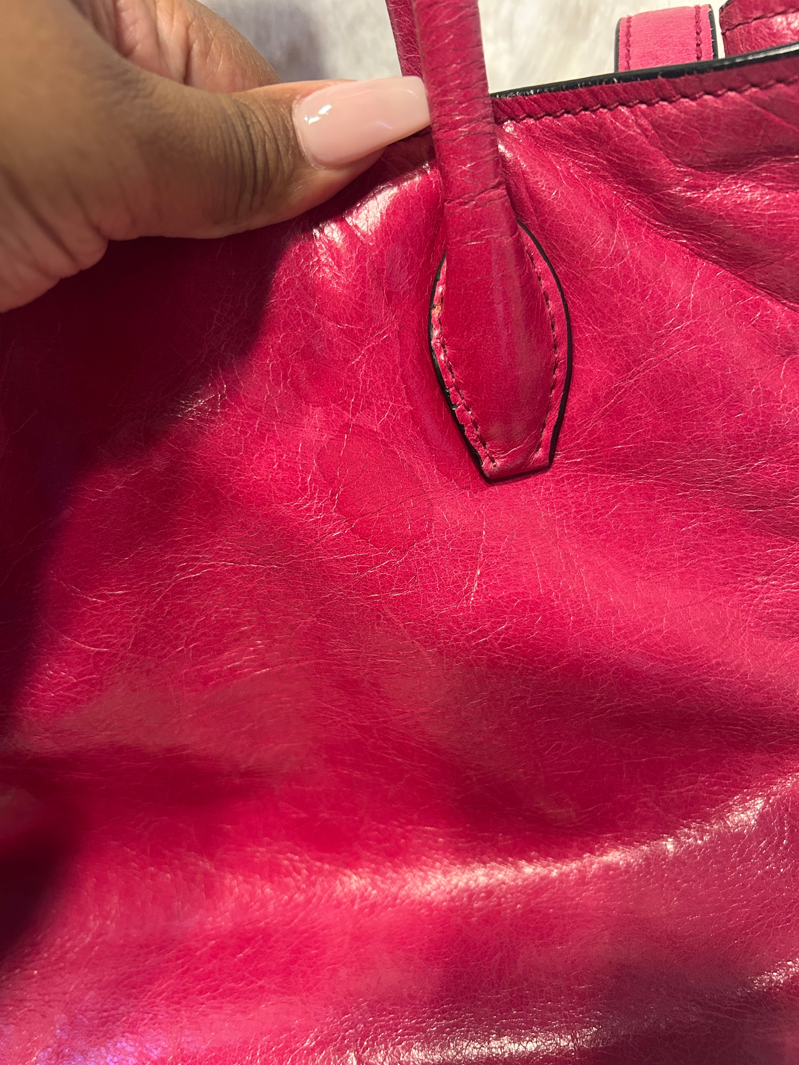 Miu Miu Pink Leather 2-Way Tote