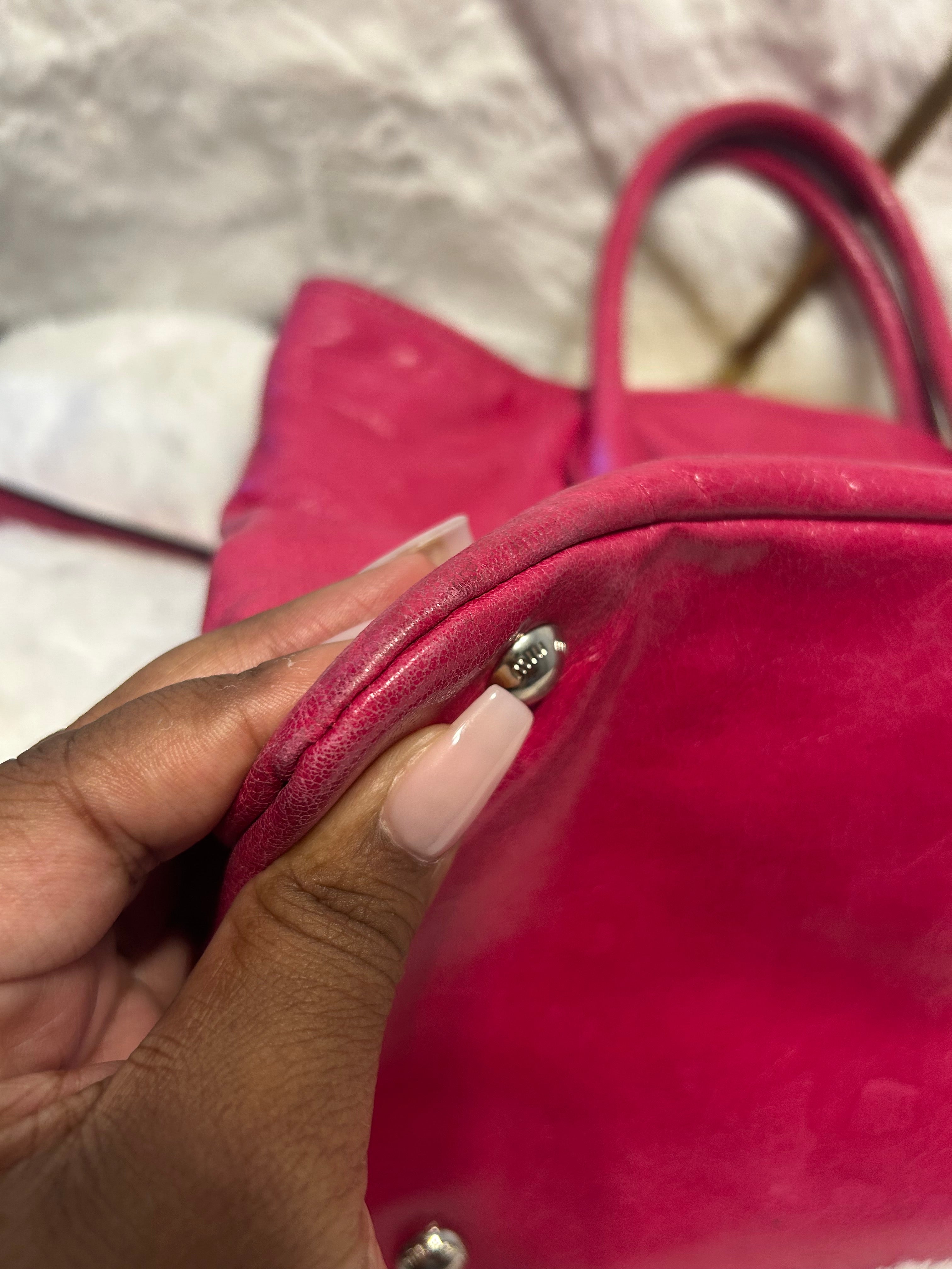 Miu Miu Pink Leather 2-Way Tote