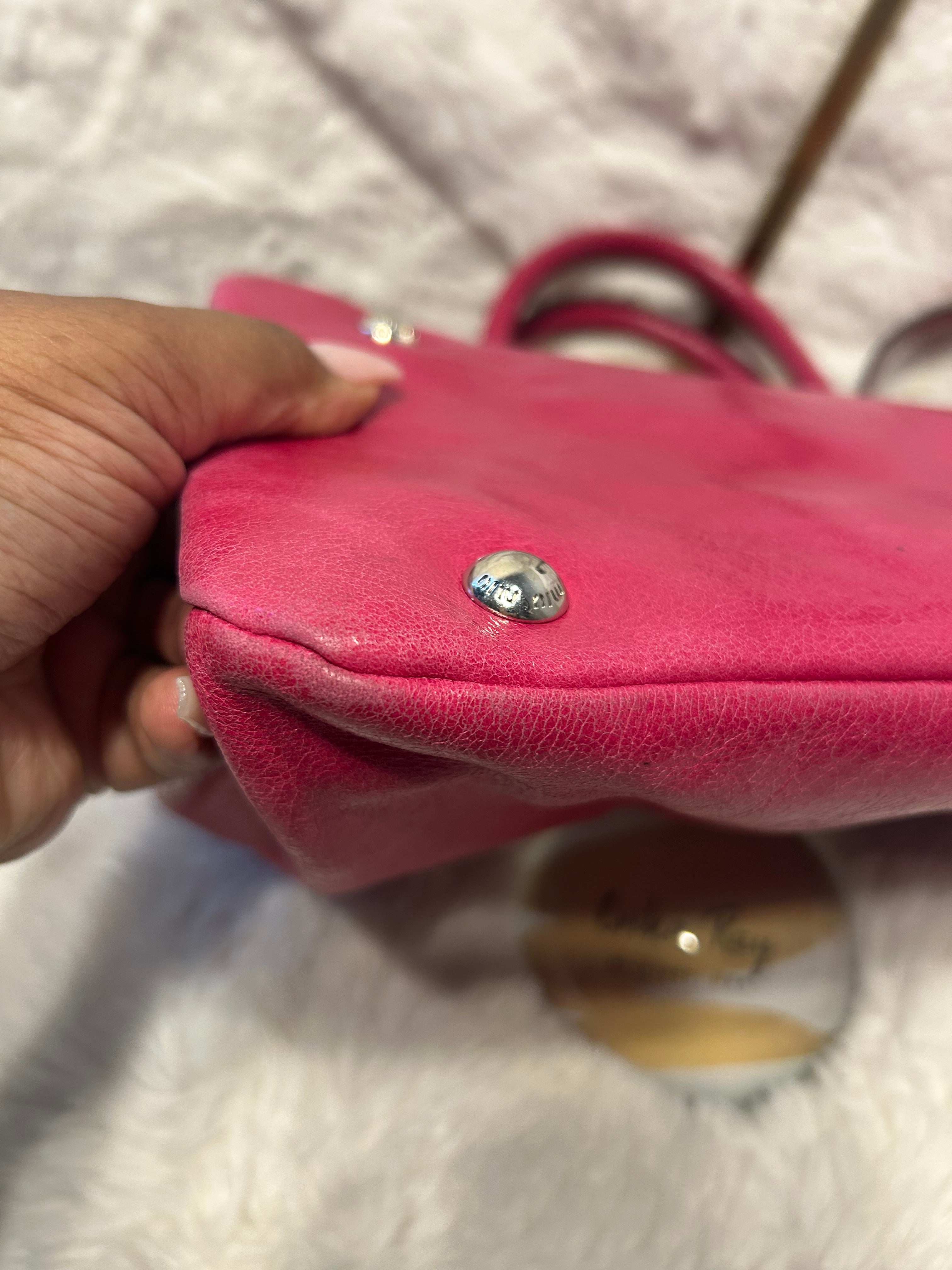 Miu Miu Pink Leather 2-Way Tote