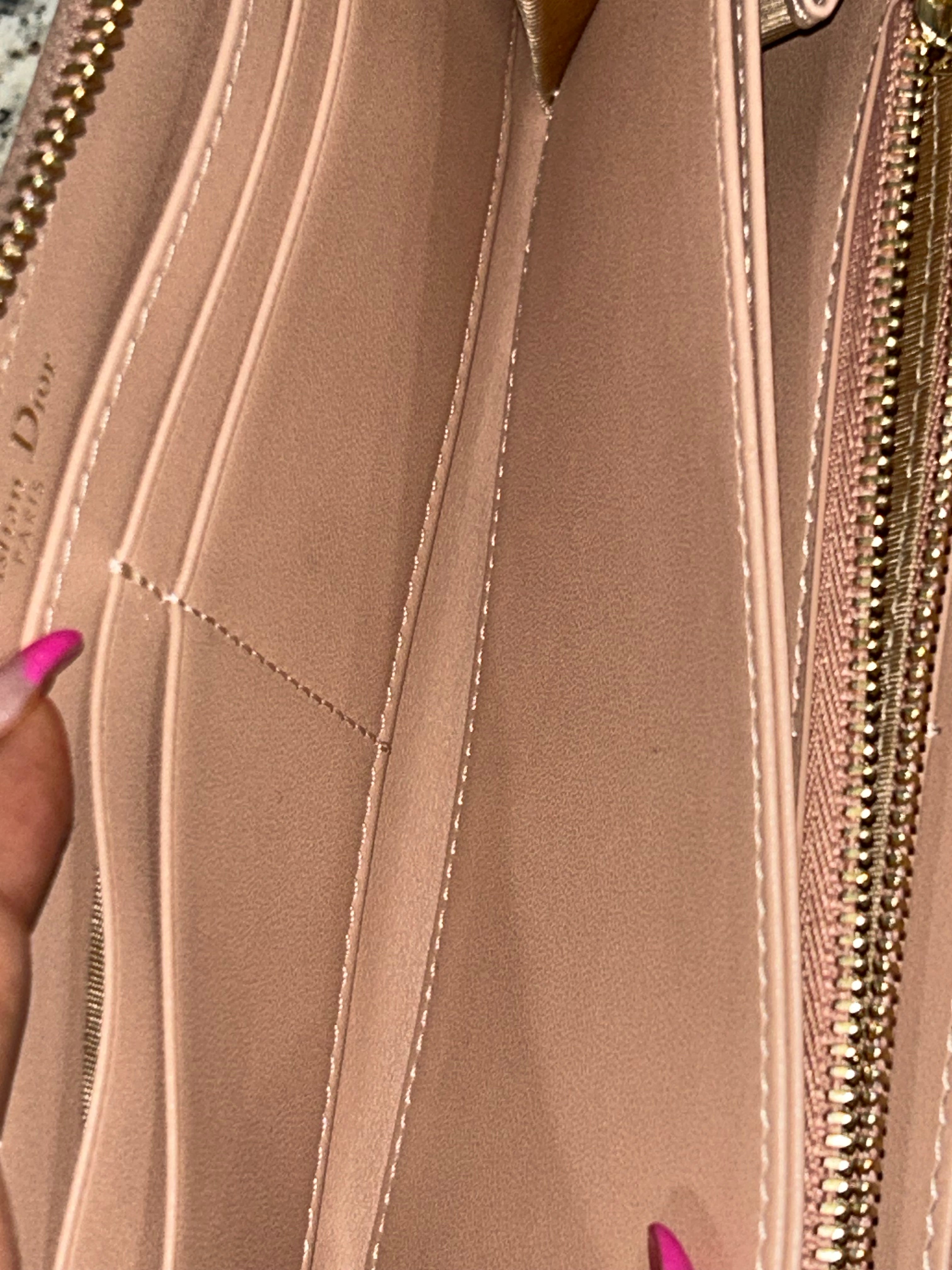 Dior Pink & Gold Zippy Long Wallet