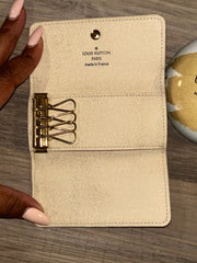 LV Damier Azur 4 Ring Key Holder