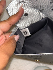MCM Silver Visetos Clutch/Pouch