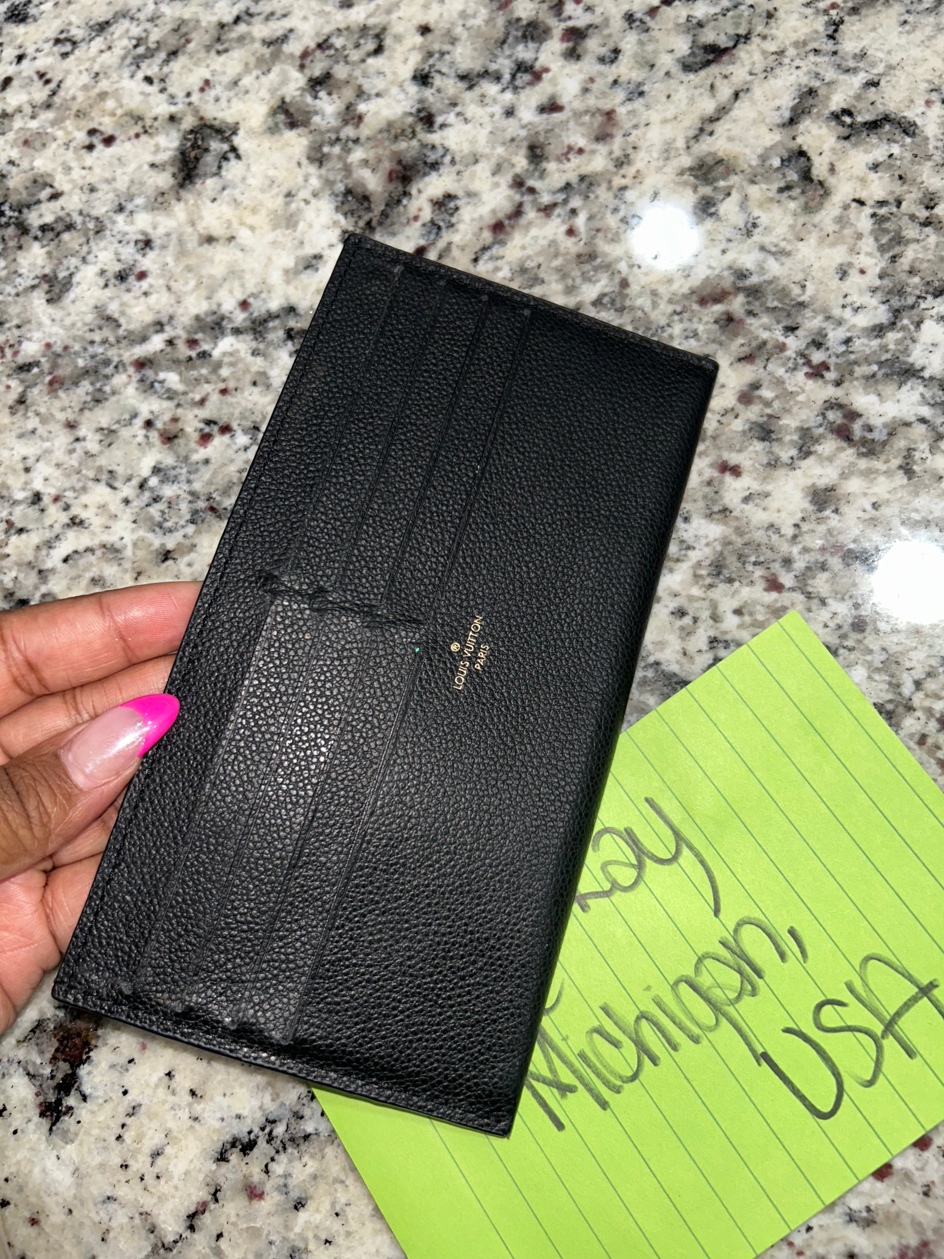 LV Black Felicie Cardholder Insert