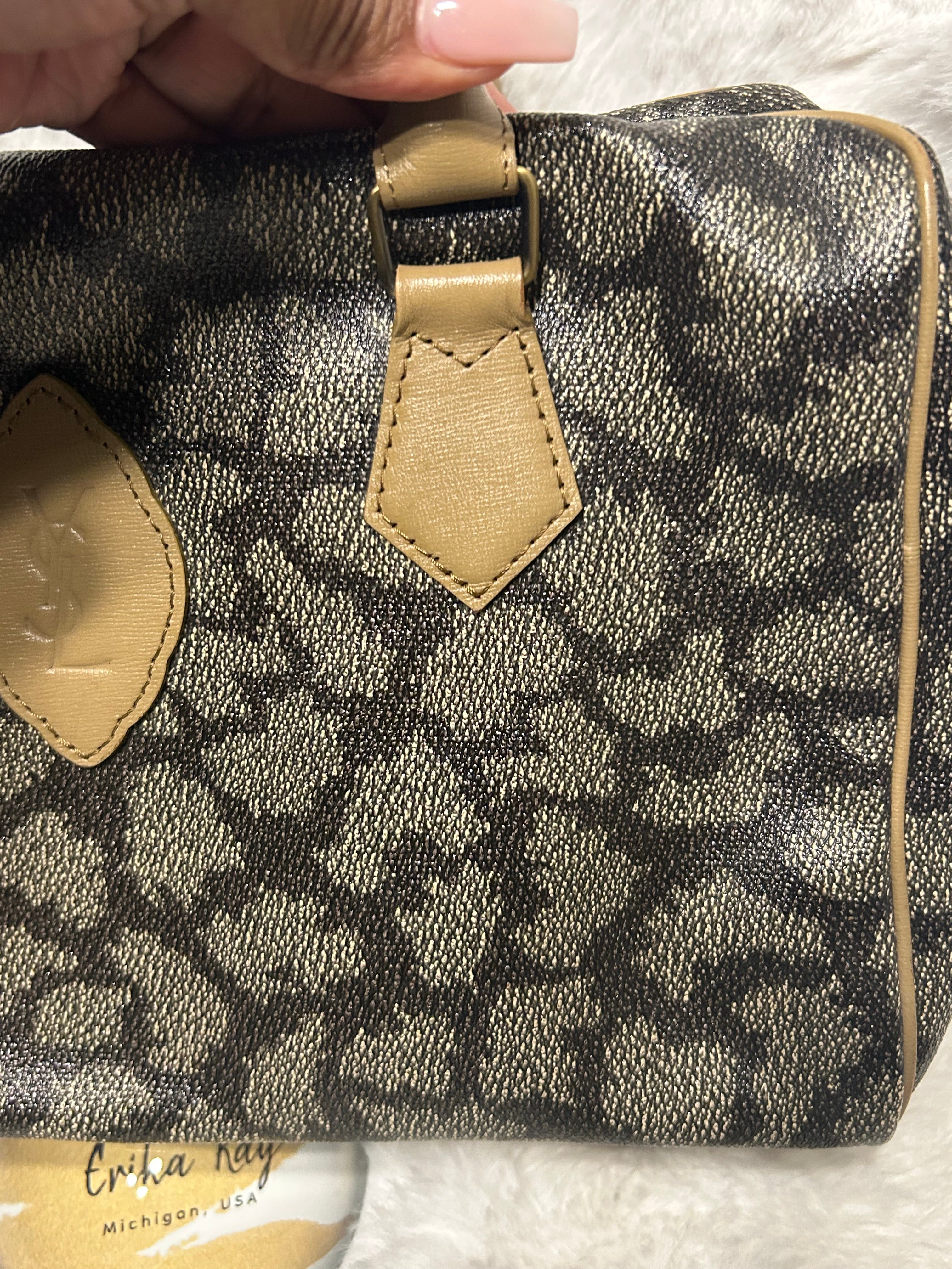 YSL Vintage Coated Canvas Top Handle Bag