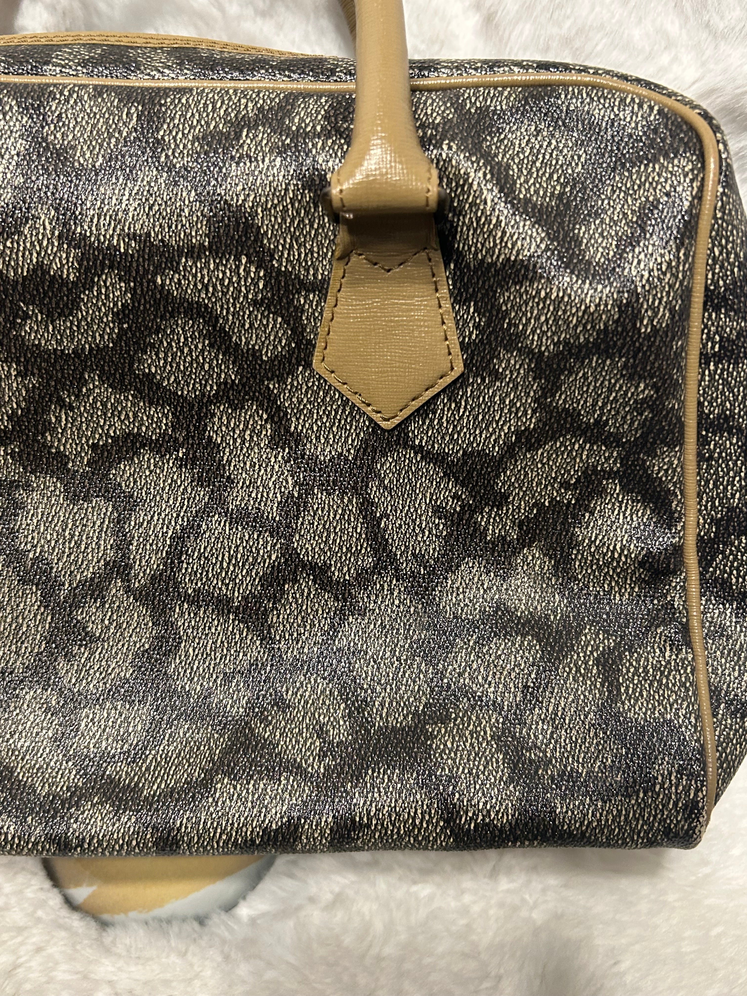 YSL Vintage Coated Canvas Top Handle Bag