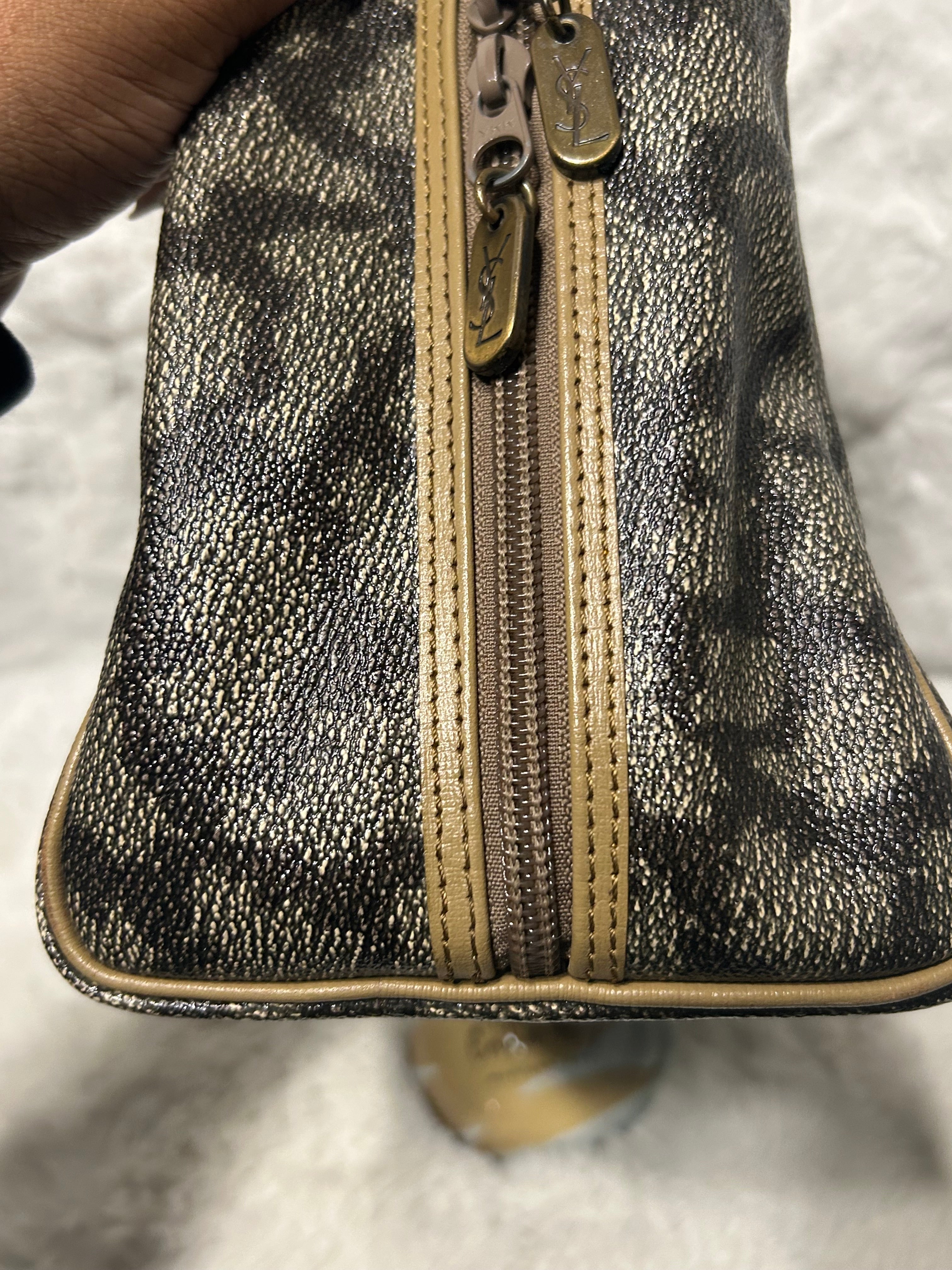 YSL Vintage Coated Canvas Top Handle Bag