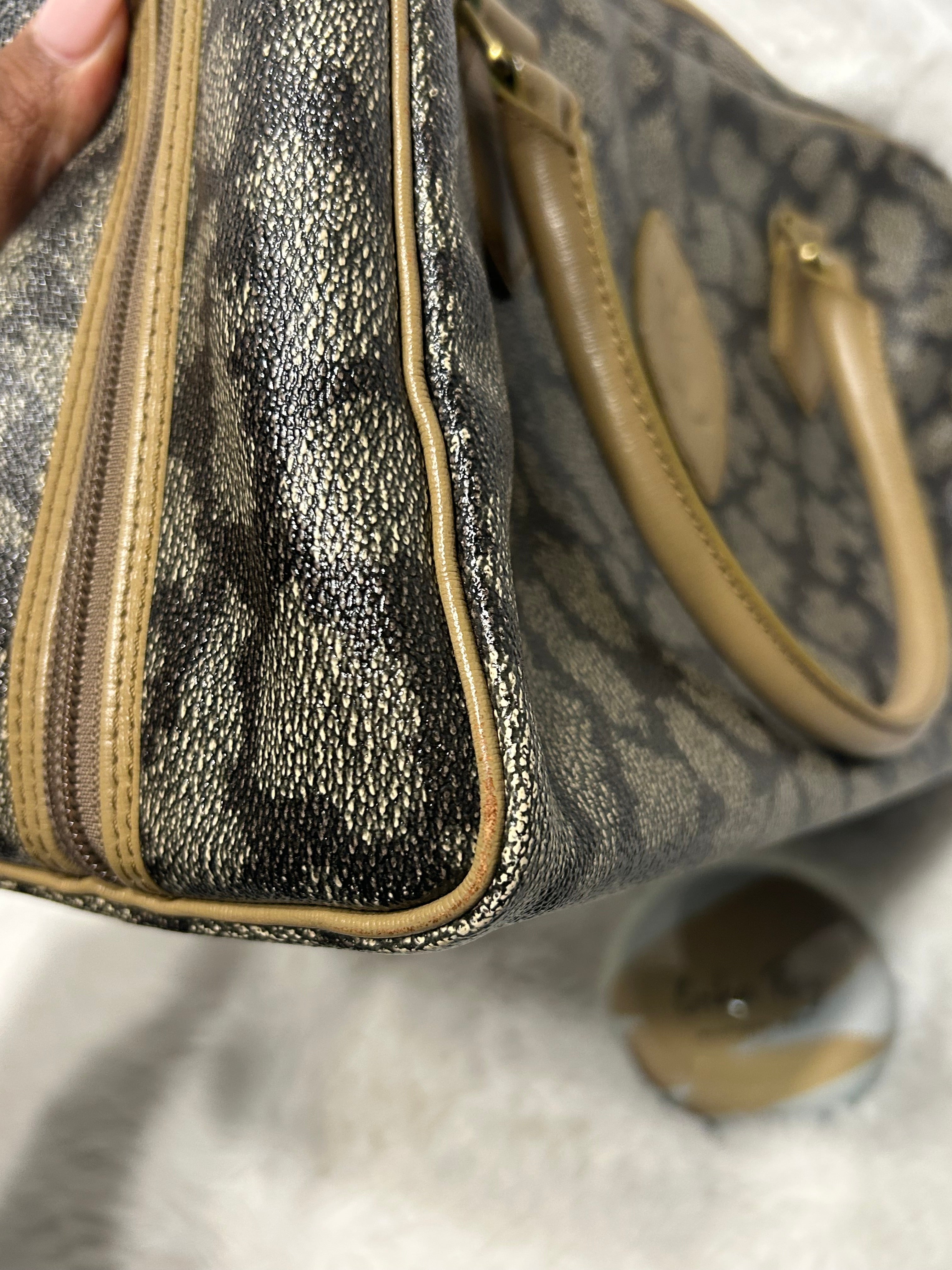 YSL Vintage Coated Canvas Top Handle Bag