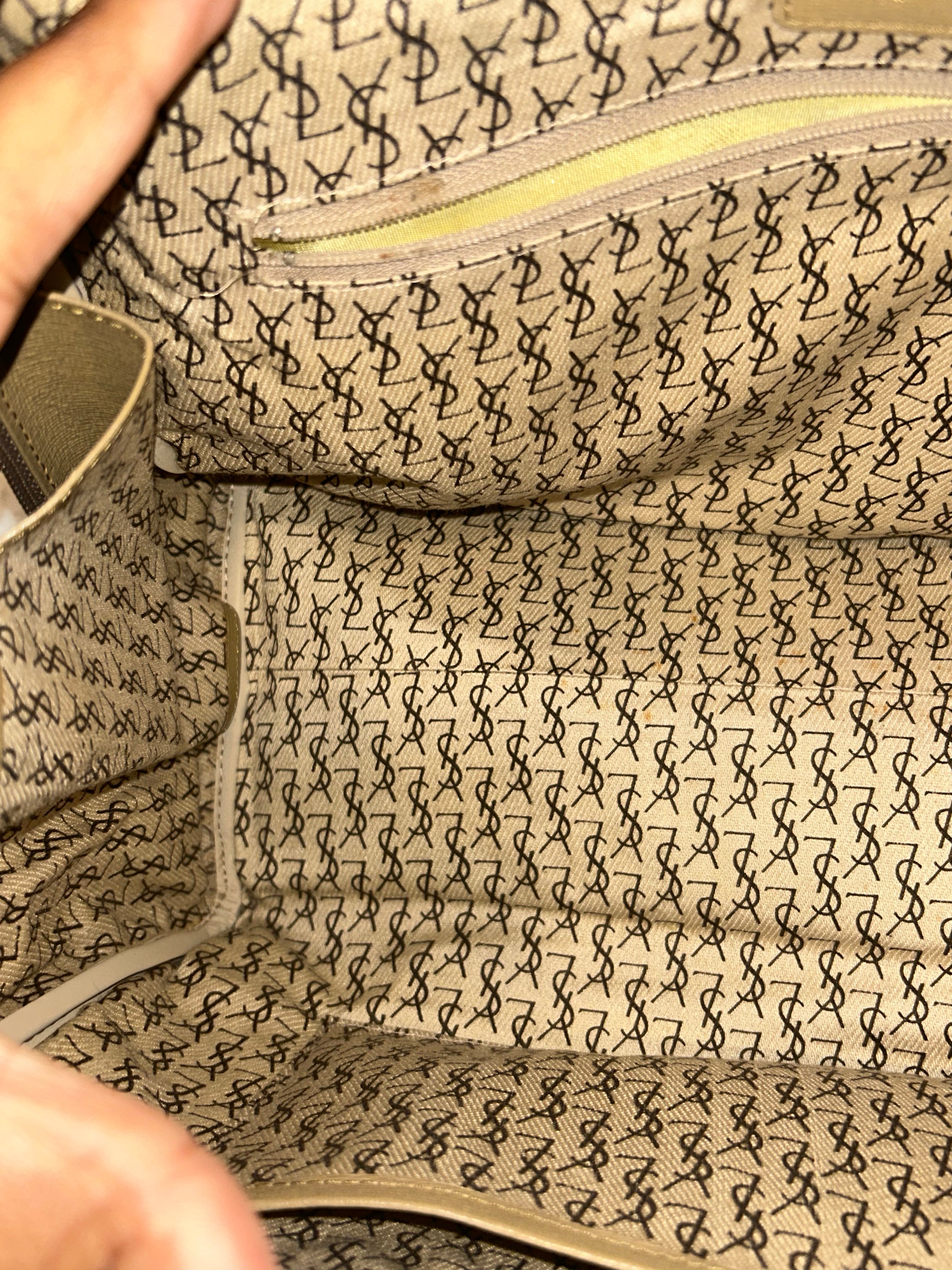 YSL Vintage Coated Canvas Top Handle Bag