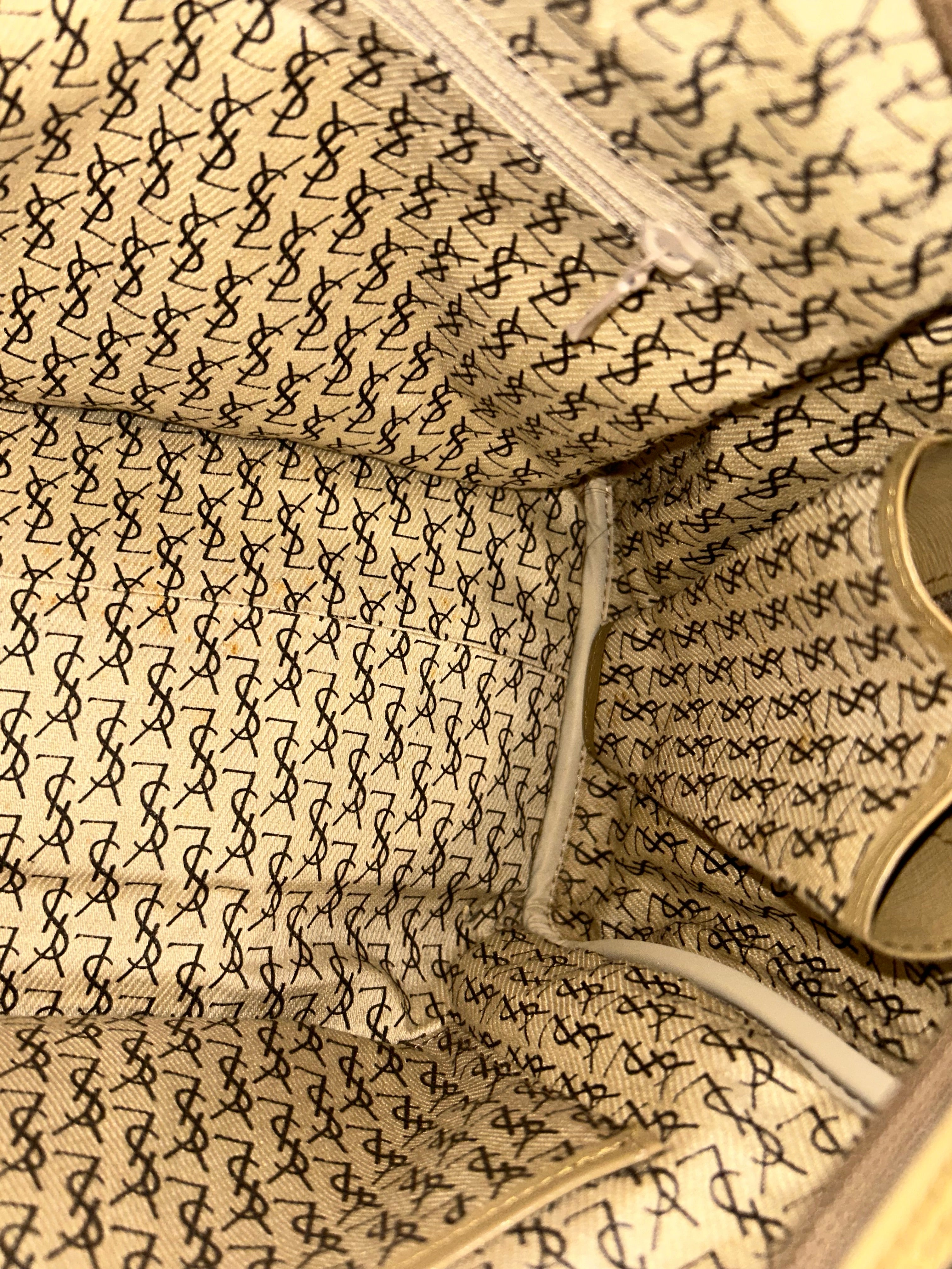 YSL Vintage Coated Canvas Top Handle Bag