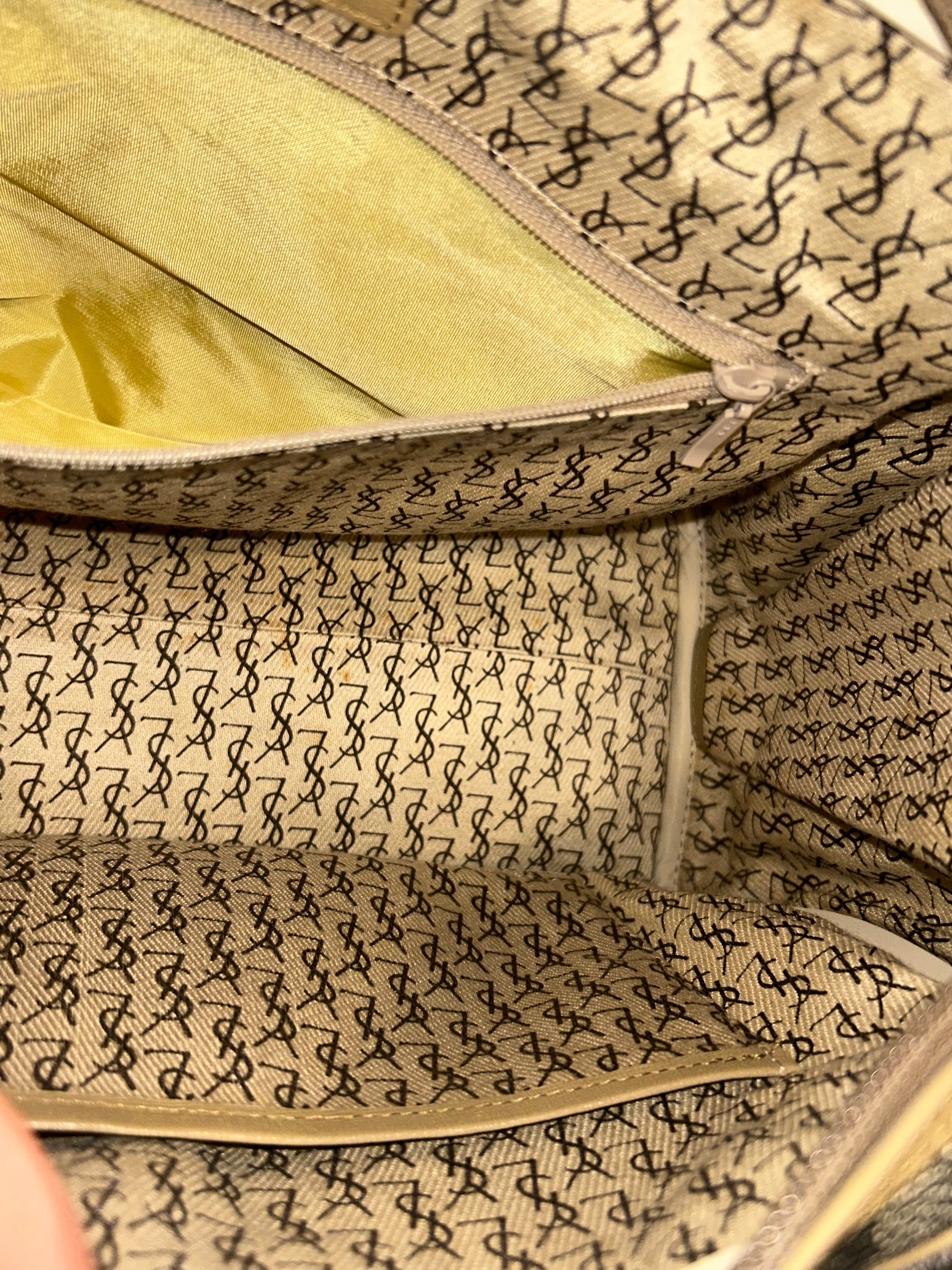 YSL Vintage Coated Canvas Top Handle Bag
