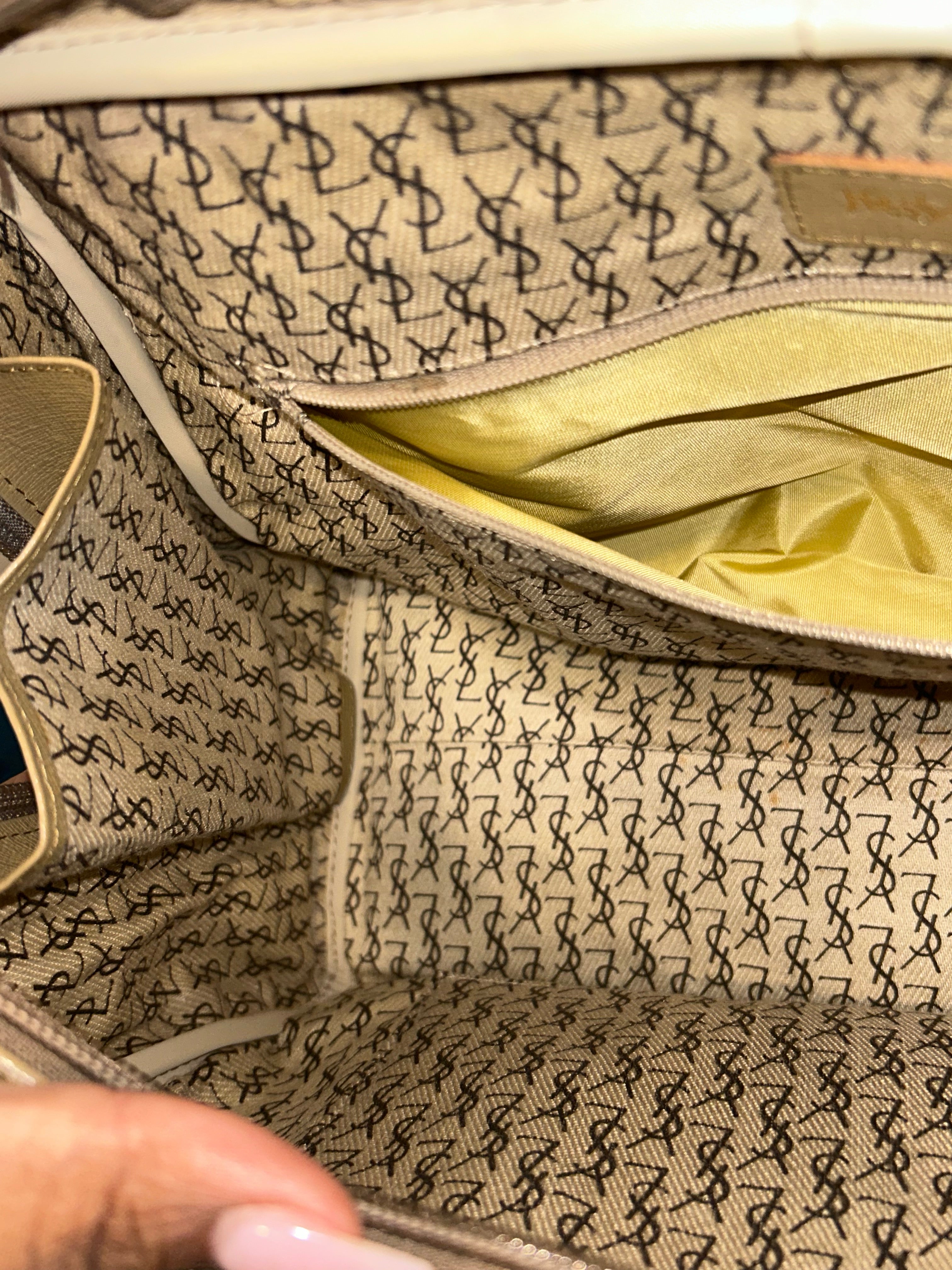 YSL Vintage Coated Canvas Top Handle Bag