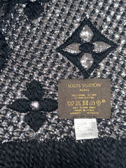 LV Logomania Scarf- Black/Silver