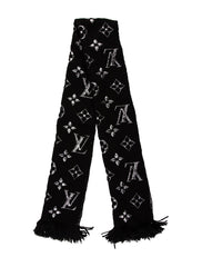 LV Logomania Scarf- Black/Silver