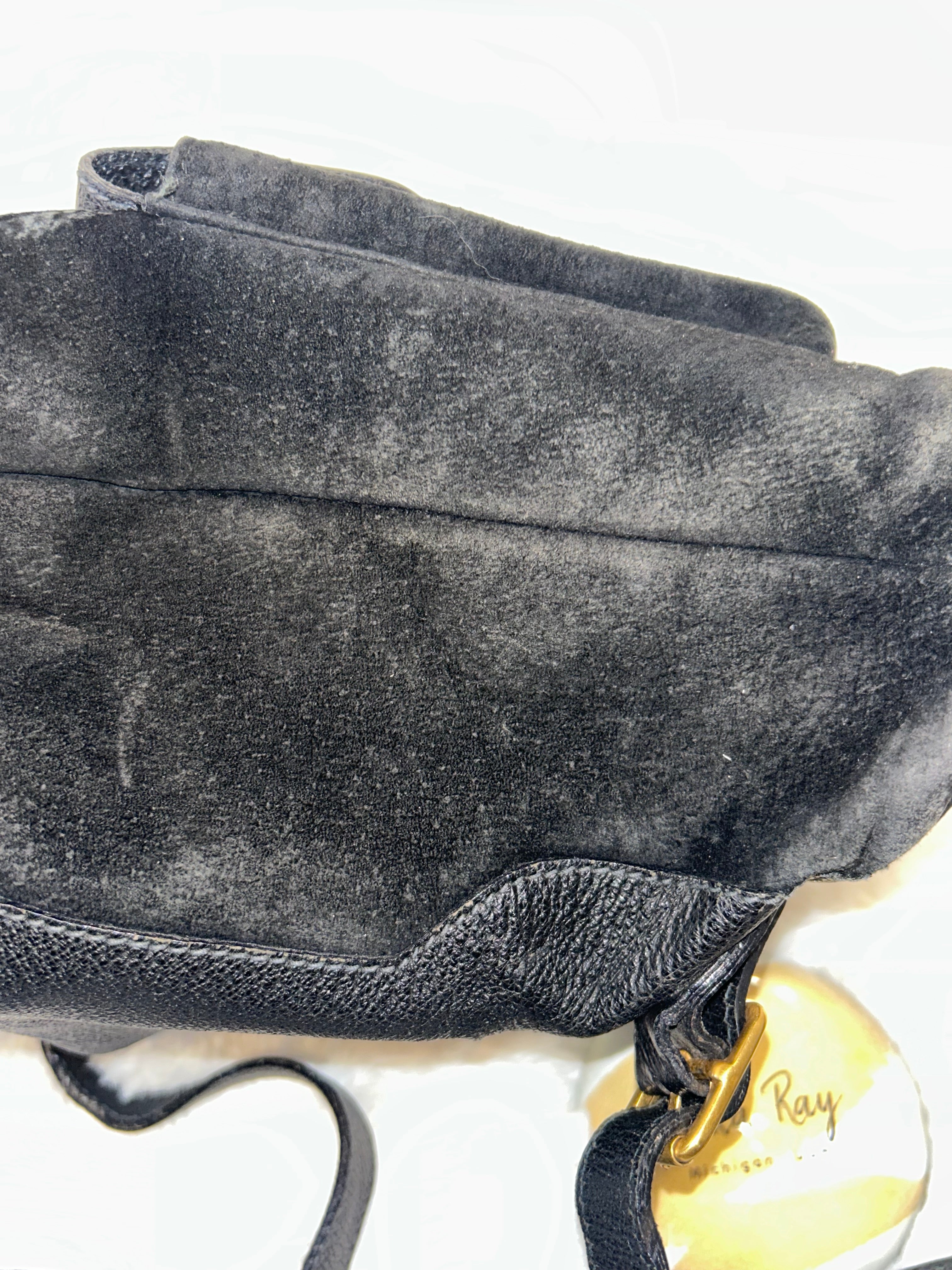 Gucci Vintage Suede Bamboo Backpack