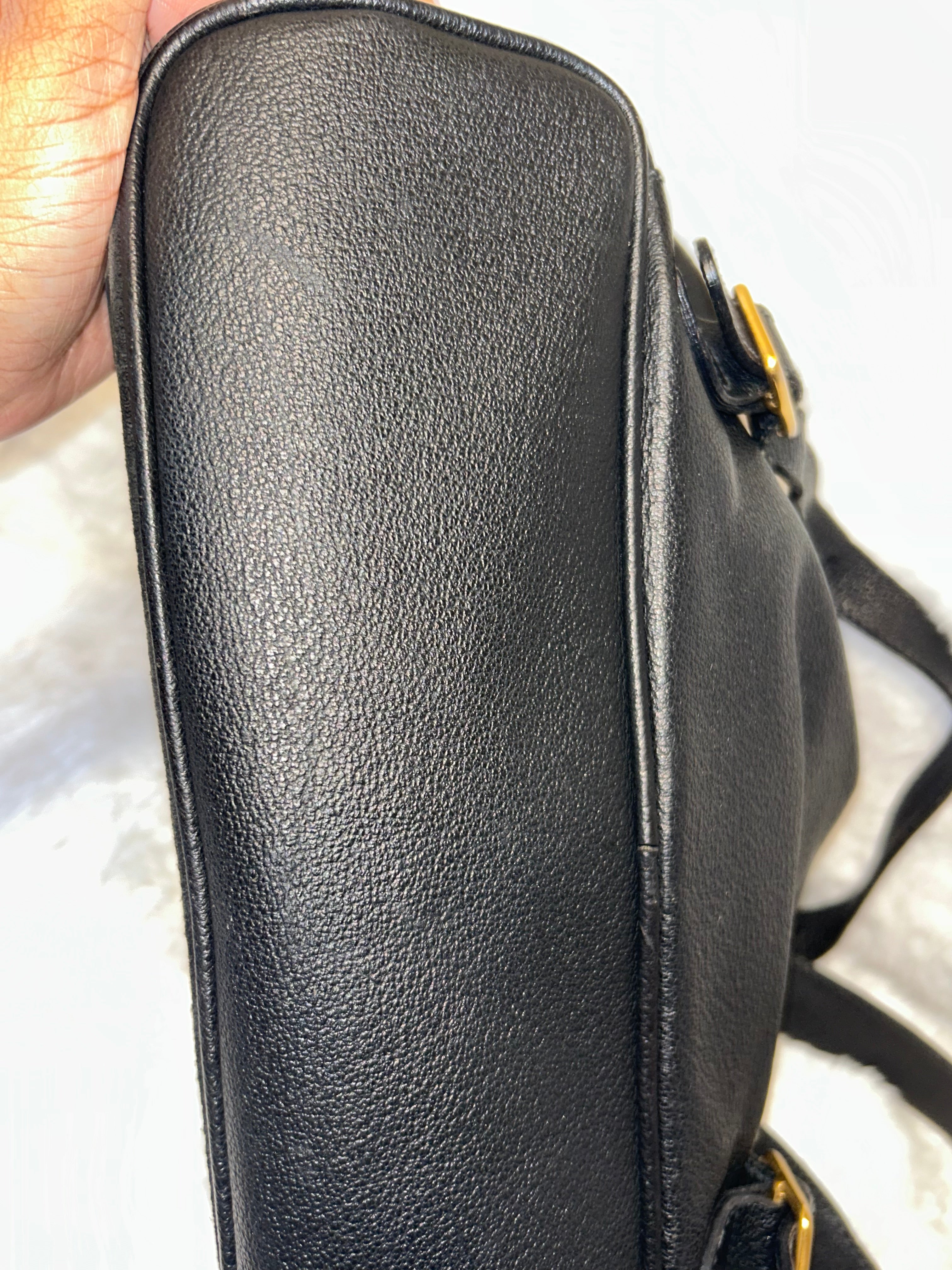 Gucci Vintage Suede Bamboo Backpack