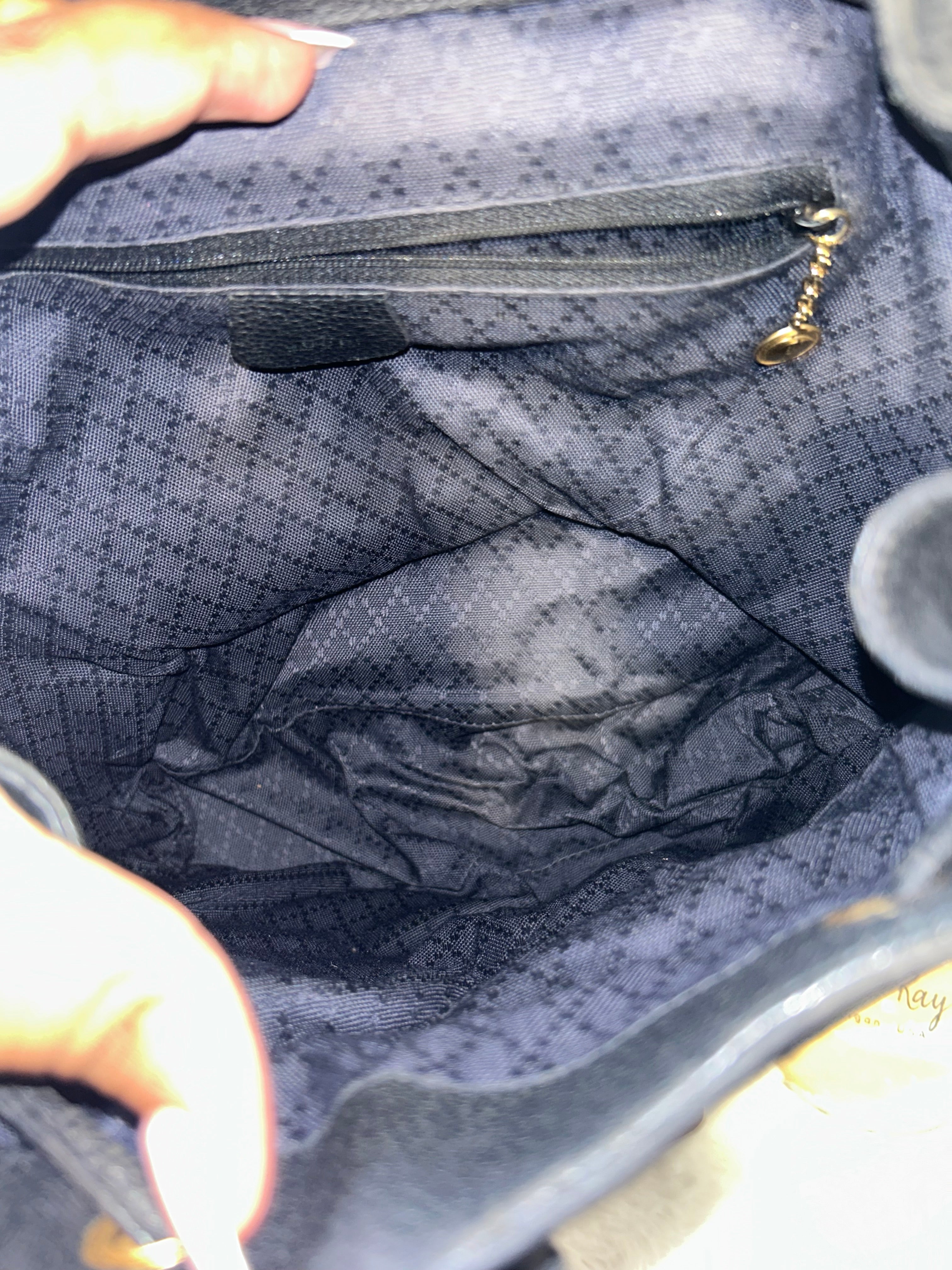 Gucci Vintage Suede Bamboo Backpack