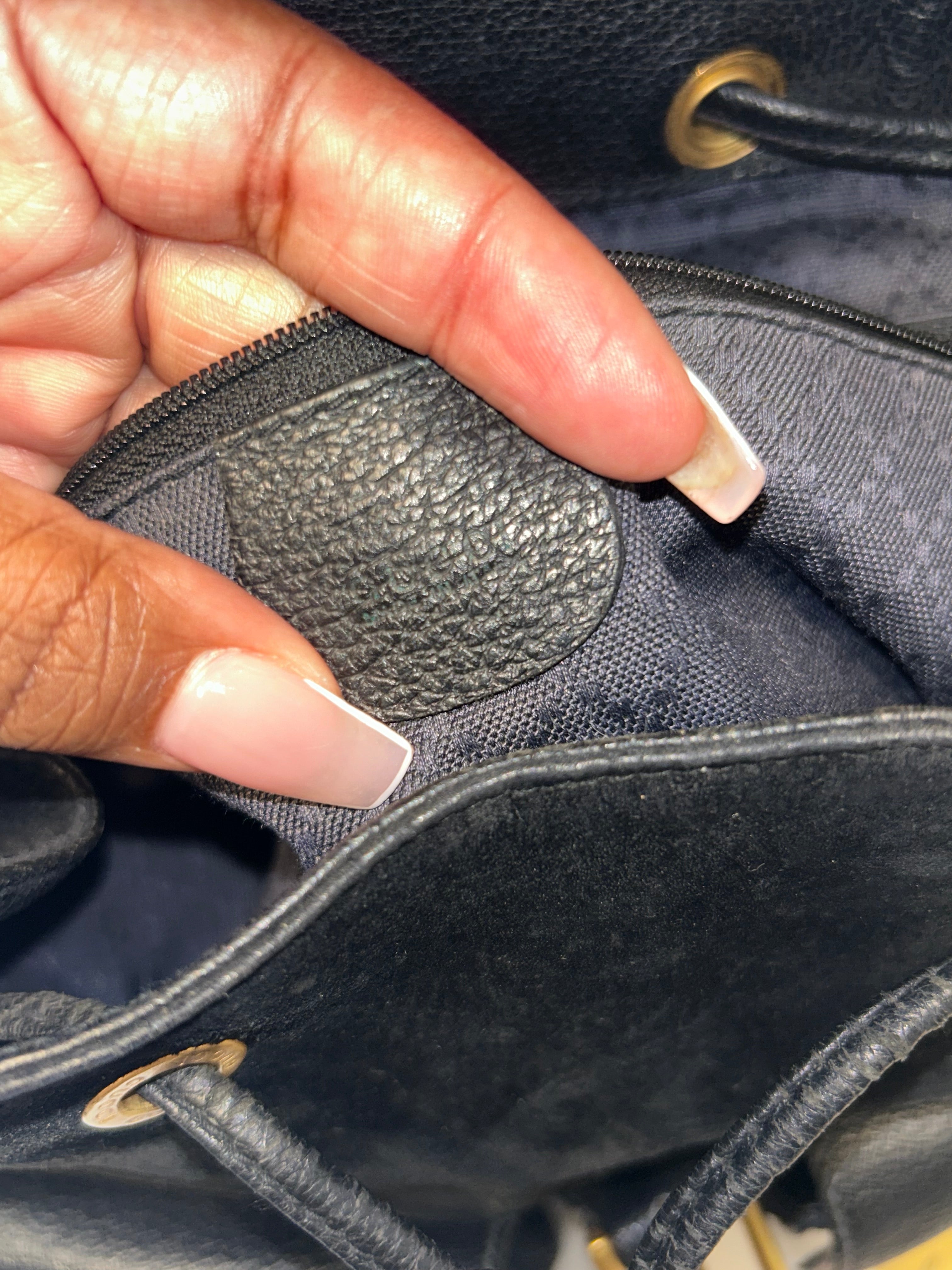 Gucci Vintage Suede Bamboo Backpack