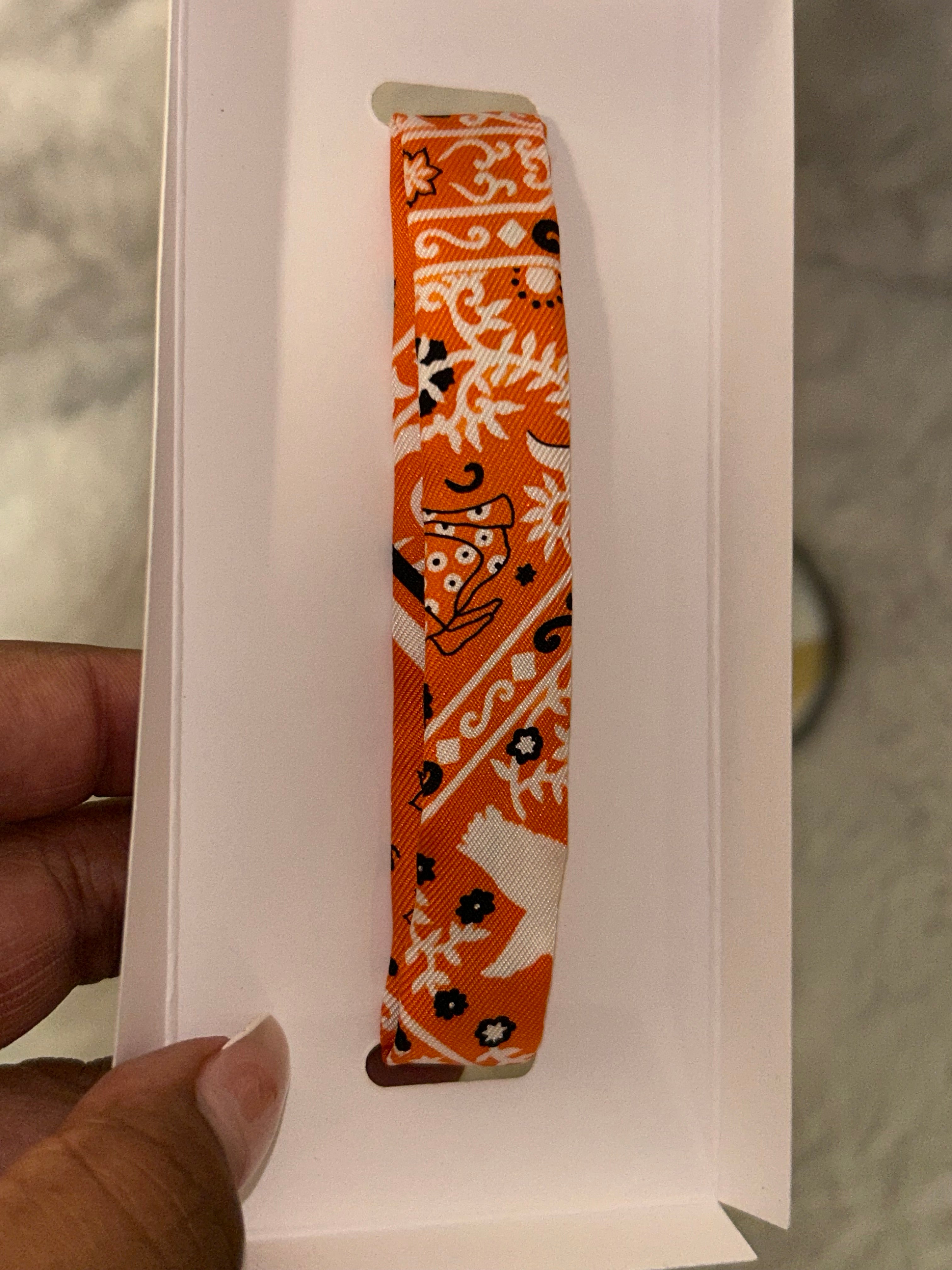 Hermes Silk Orange Bow Tie