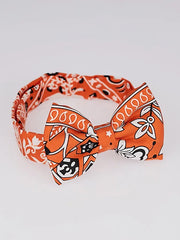 Hermes Silk Orange Bow Tie