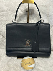 LV Black Calfskin LockMe