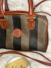 Fendi Pequin Mini Boston Bag