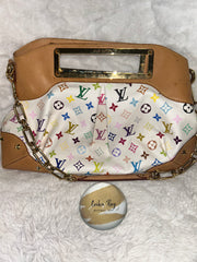 LV White Multicolor Judy GM