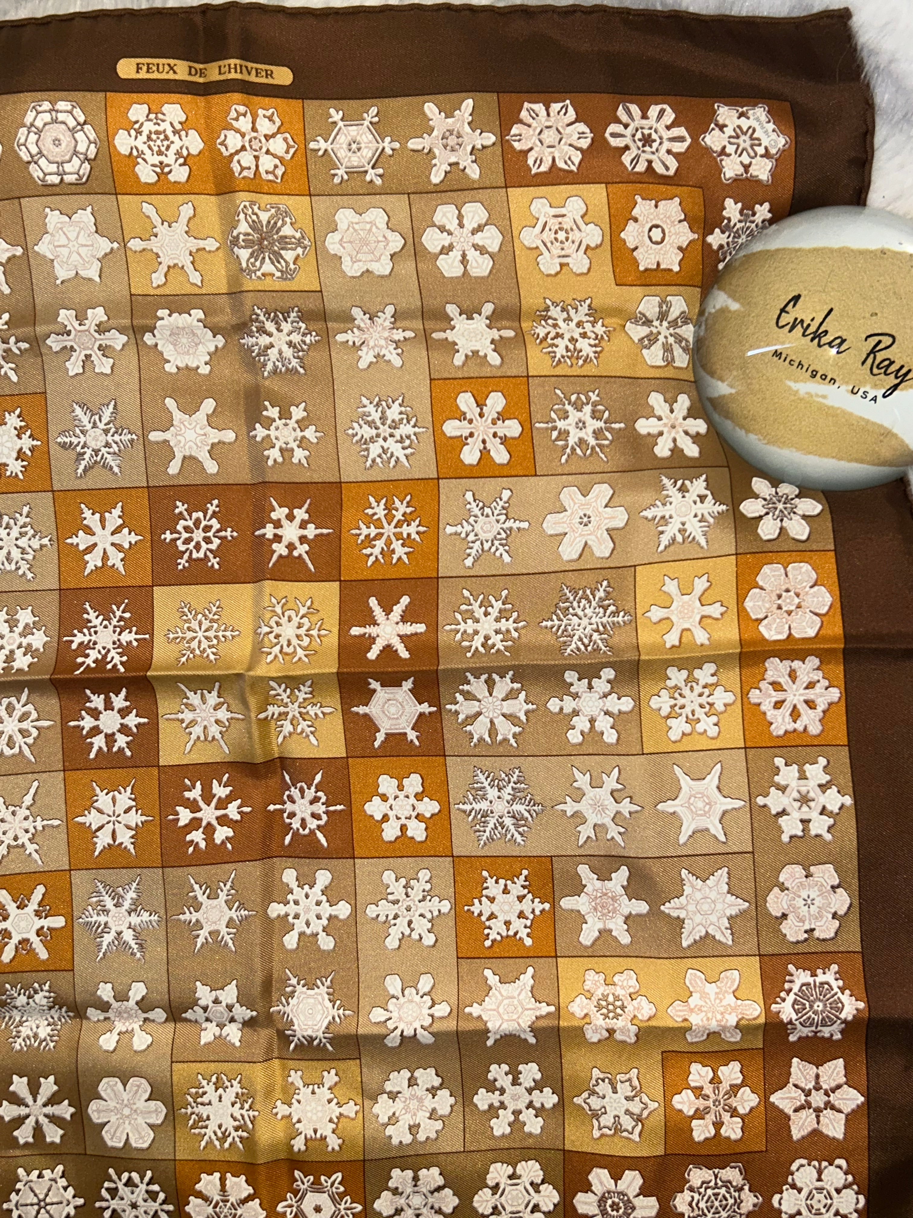 Hermes FEU De L’Hiver Vauzelles Carre Silk Scarf