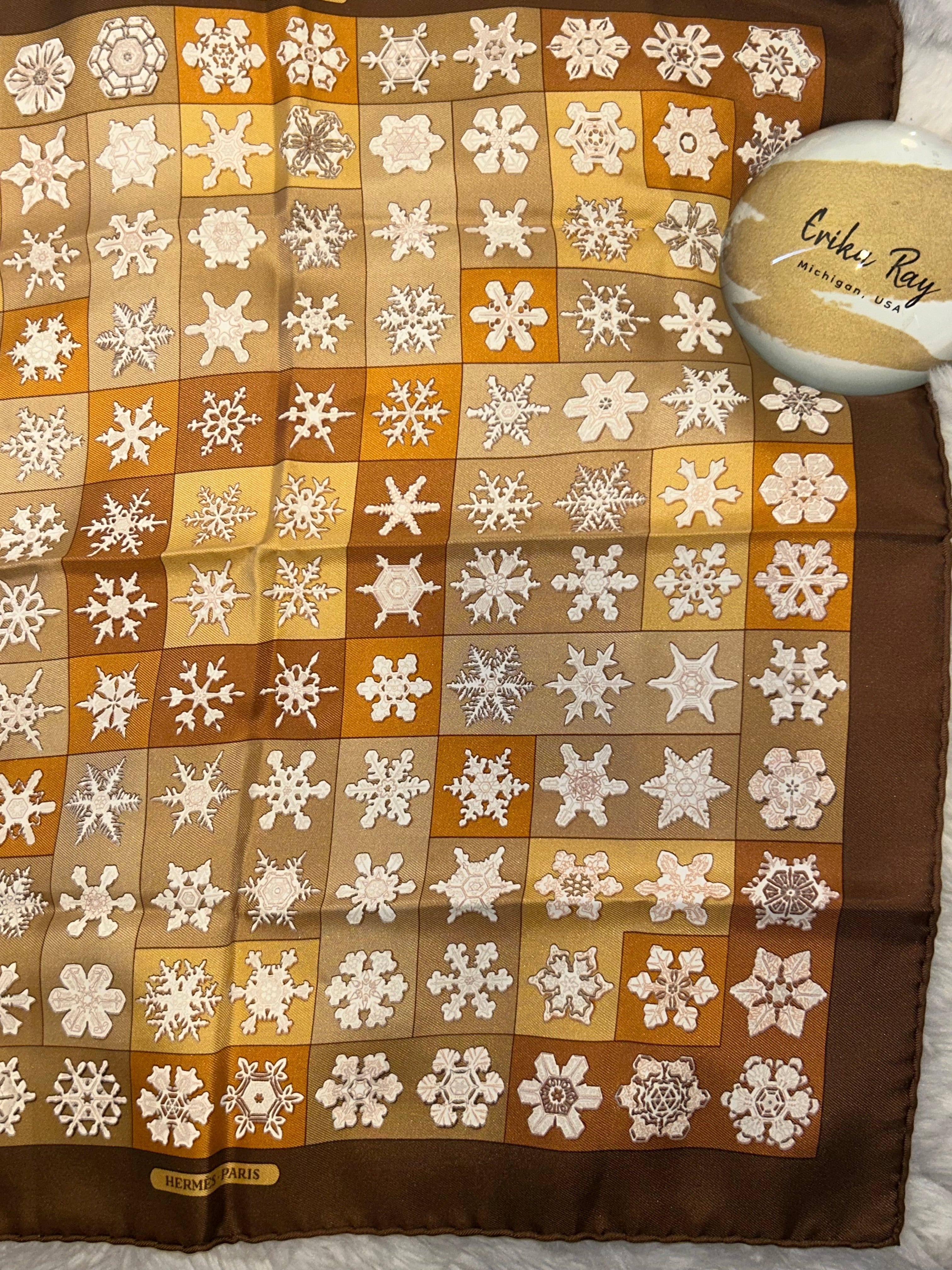 Hermes FEU De L’Hiver Vauzelles Carre Silk Scarf