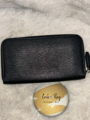 Salvatore Ferragamo Black Zippy Wallet