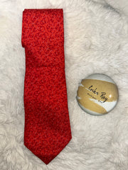 Hermes Red Silk Tie