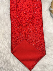 Hermes Red Silk Tie