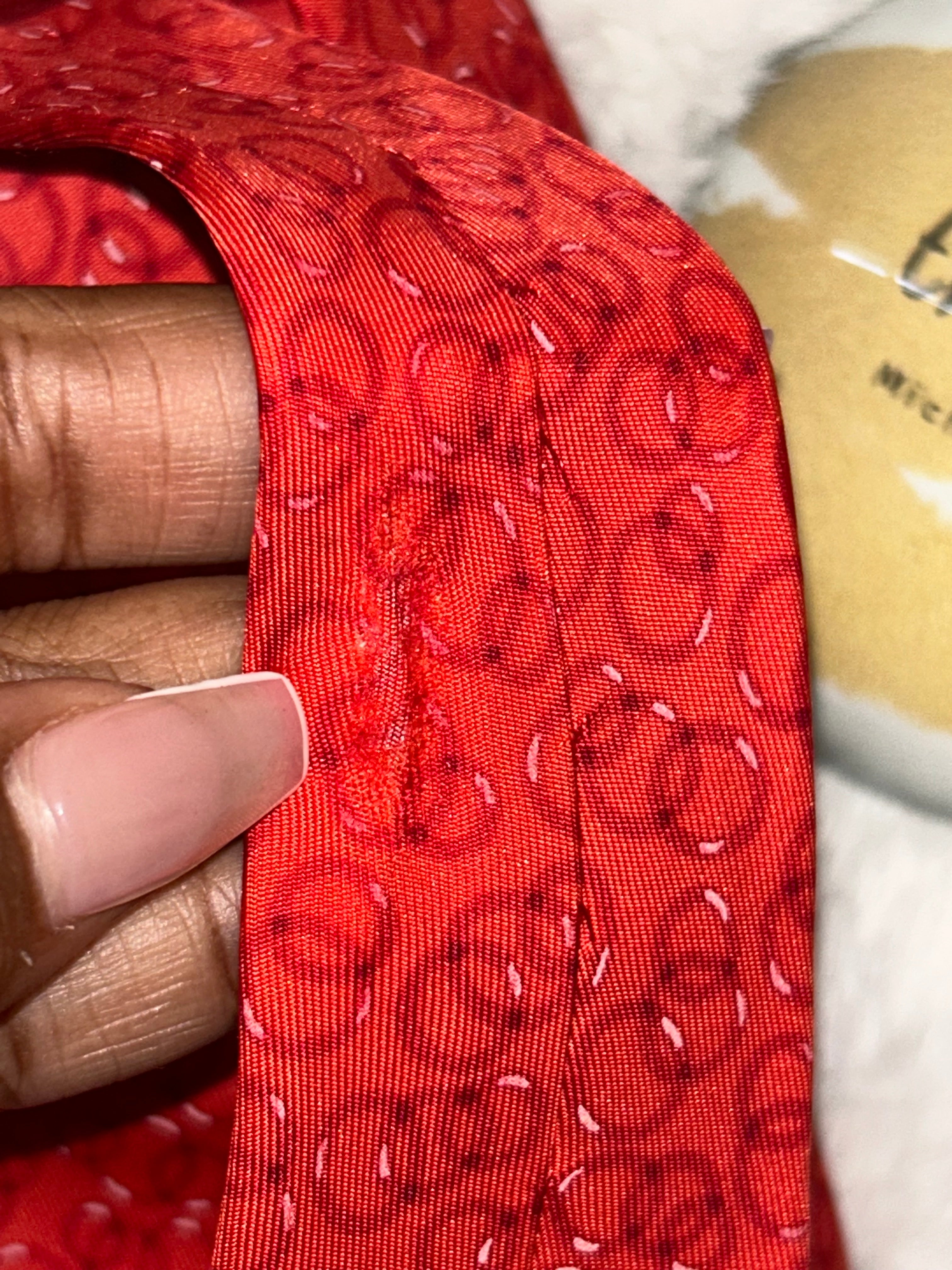 Hermes Red Silk Tie