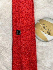 Hermes Red Silk Tie