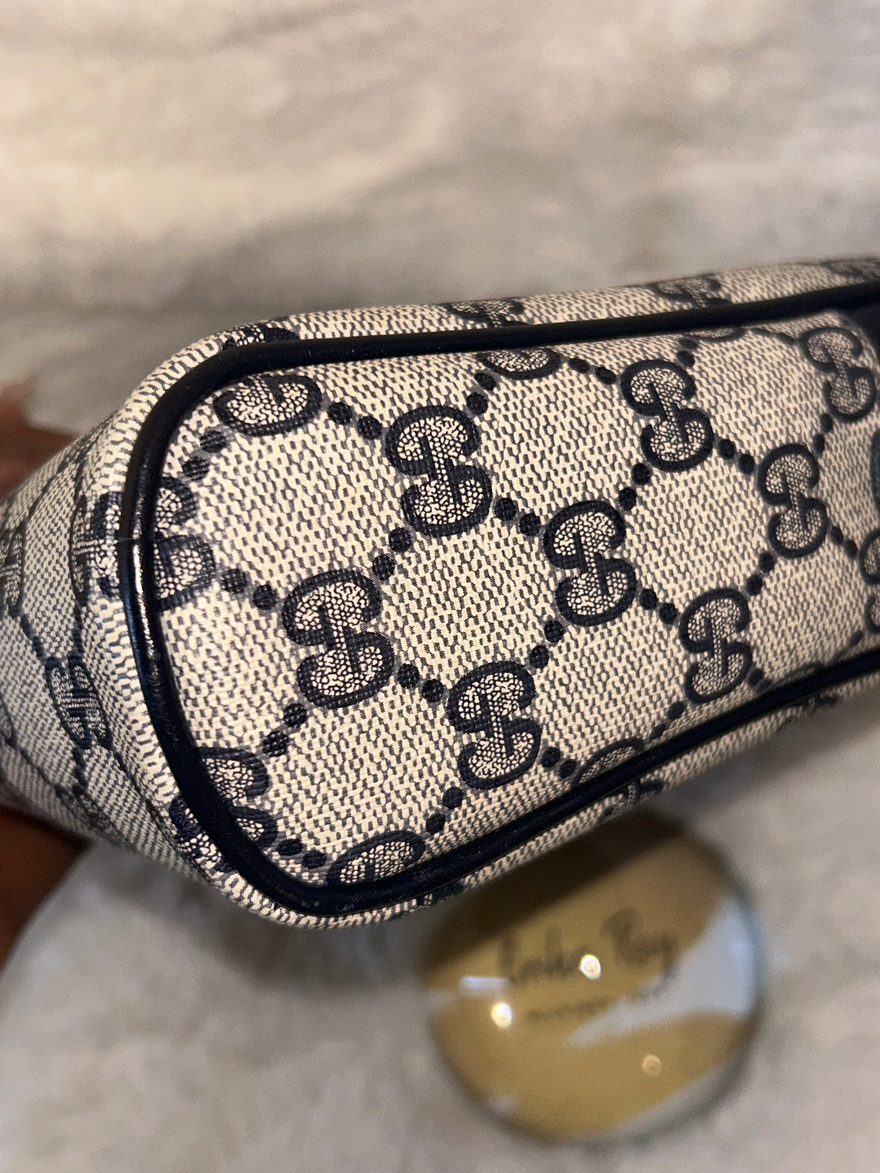 Gucci GG Navy Supreme Clutch