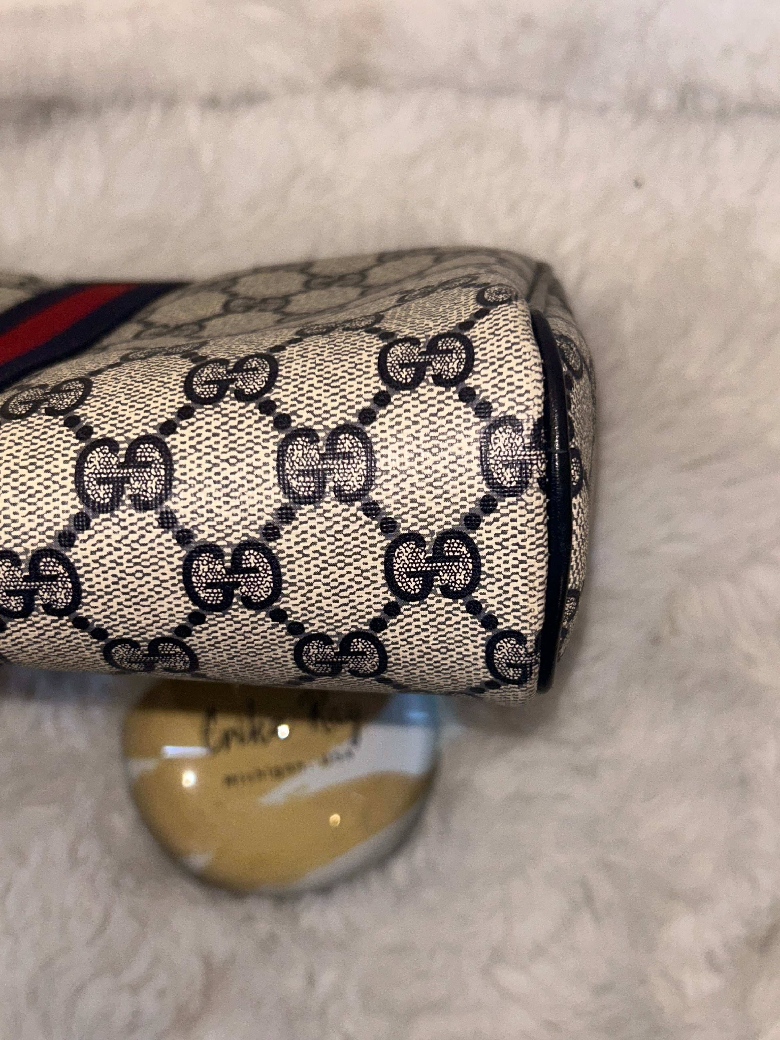 Gucci GG Navy Supreme Clutch