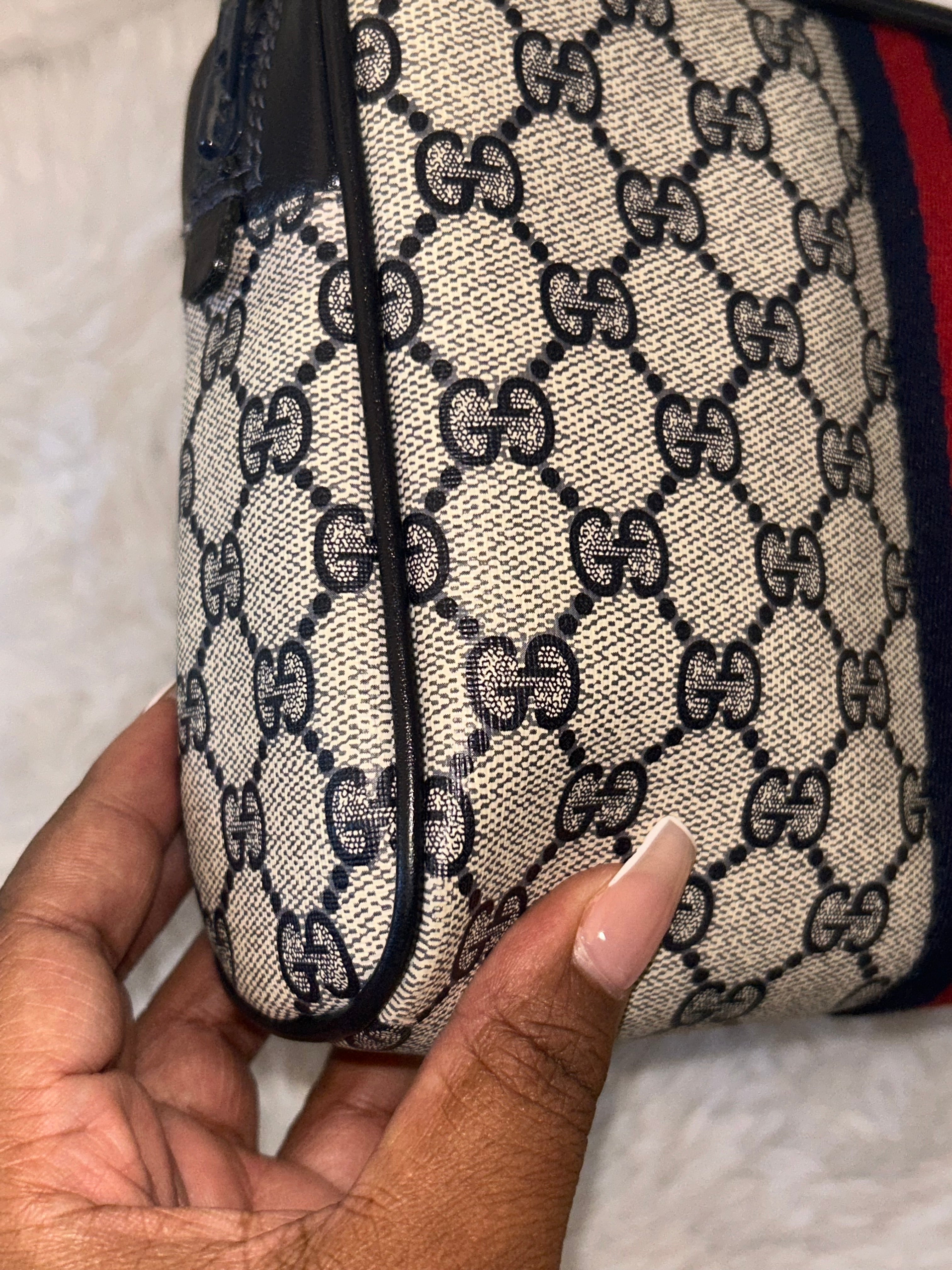 Gucci GG Navy Supreme Clutch