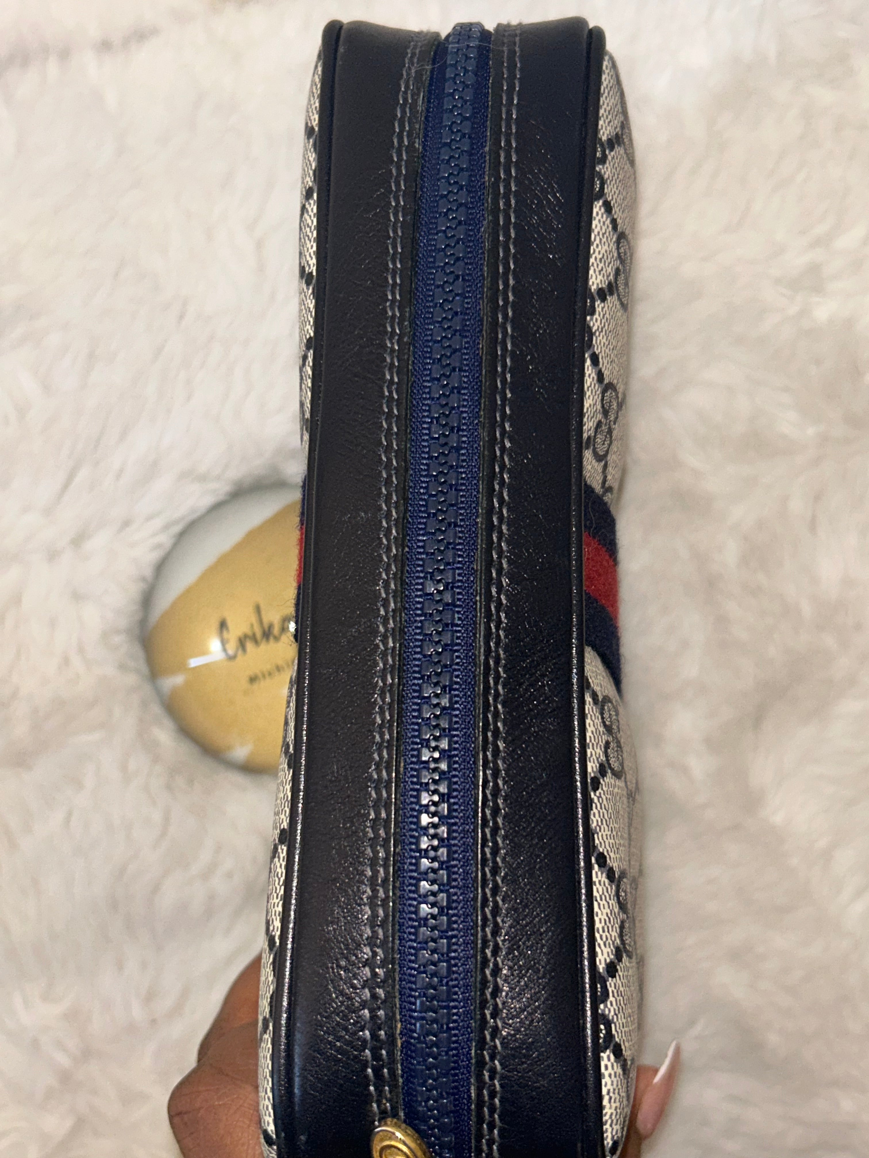 Gucci GG Navy Supreme Clutch