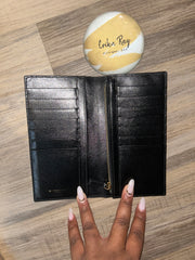 YSL Black Bifold Long Wallet