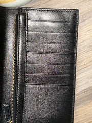 YSL Black Bifold Long Wallet