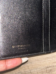 YSL Black Bifold Long Wallet