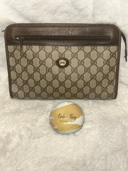 Gucci Vintage GG Canvas Clutch