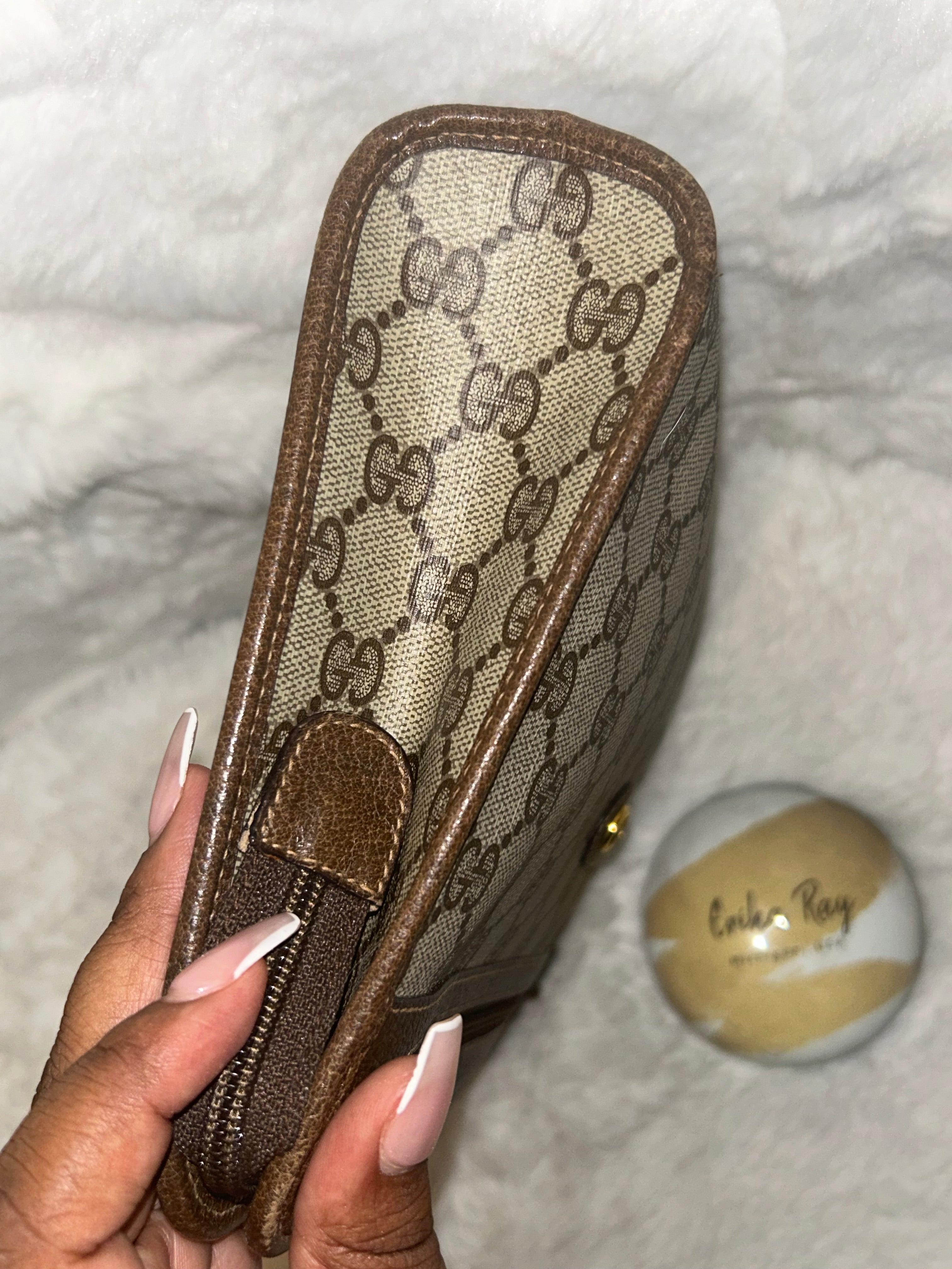 Gucci Vintage GG Canvas Clutch